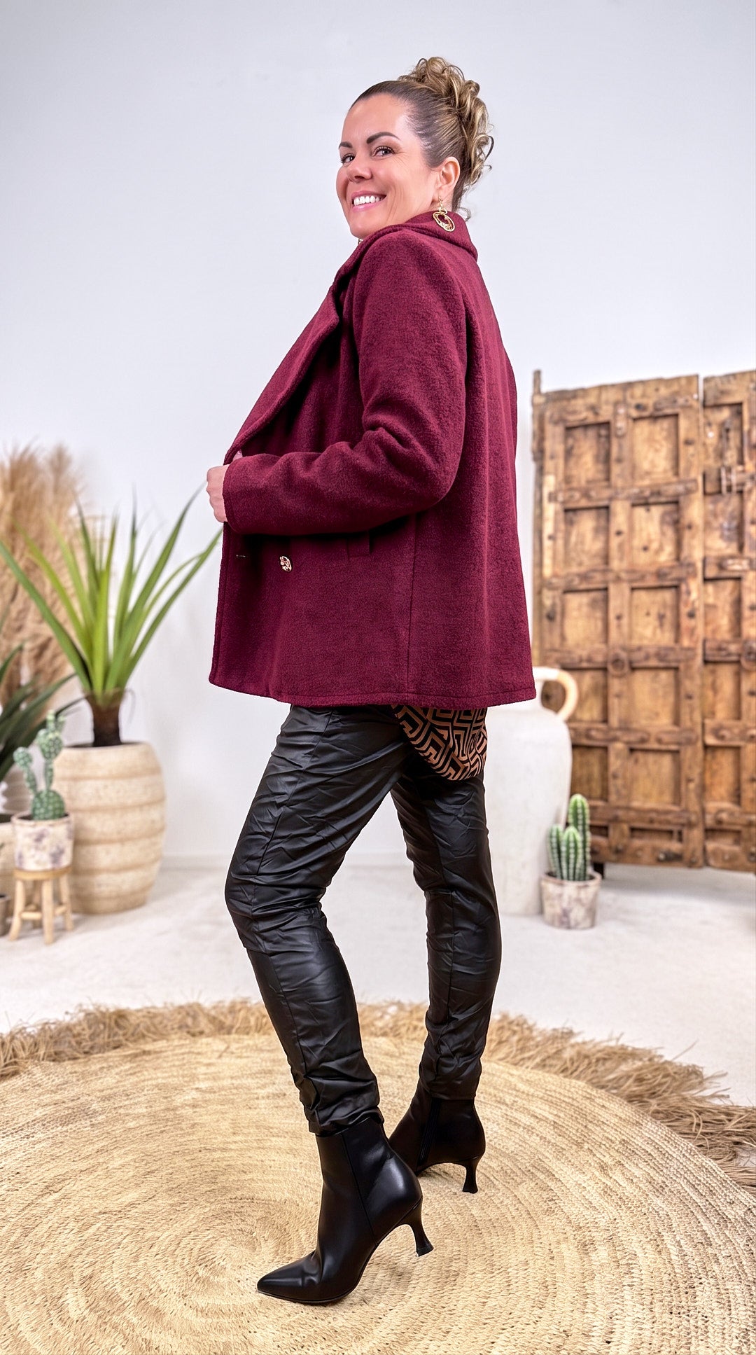 Kurzer Mantel Mellow Ridge  *Bordeaux*