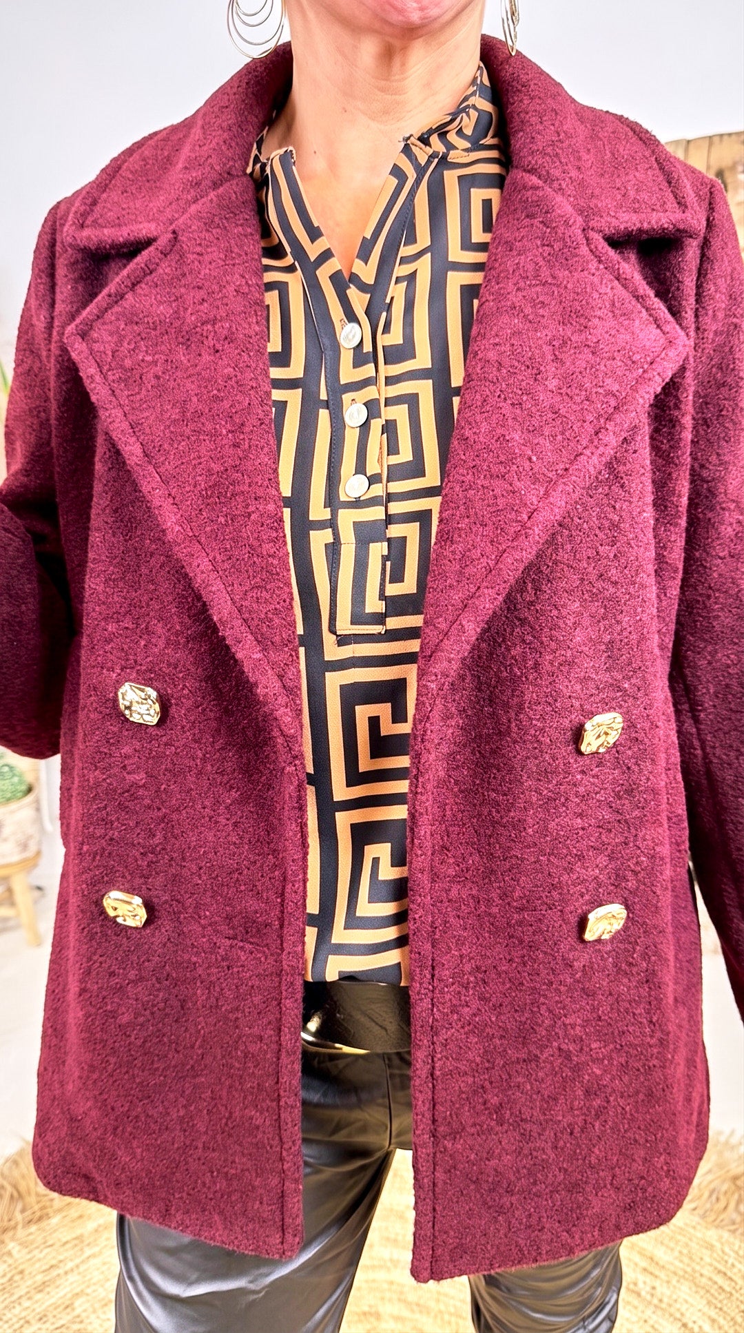 Kurzer Mantel Mellow Ridge  *Bordeaux*