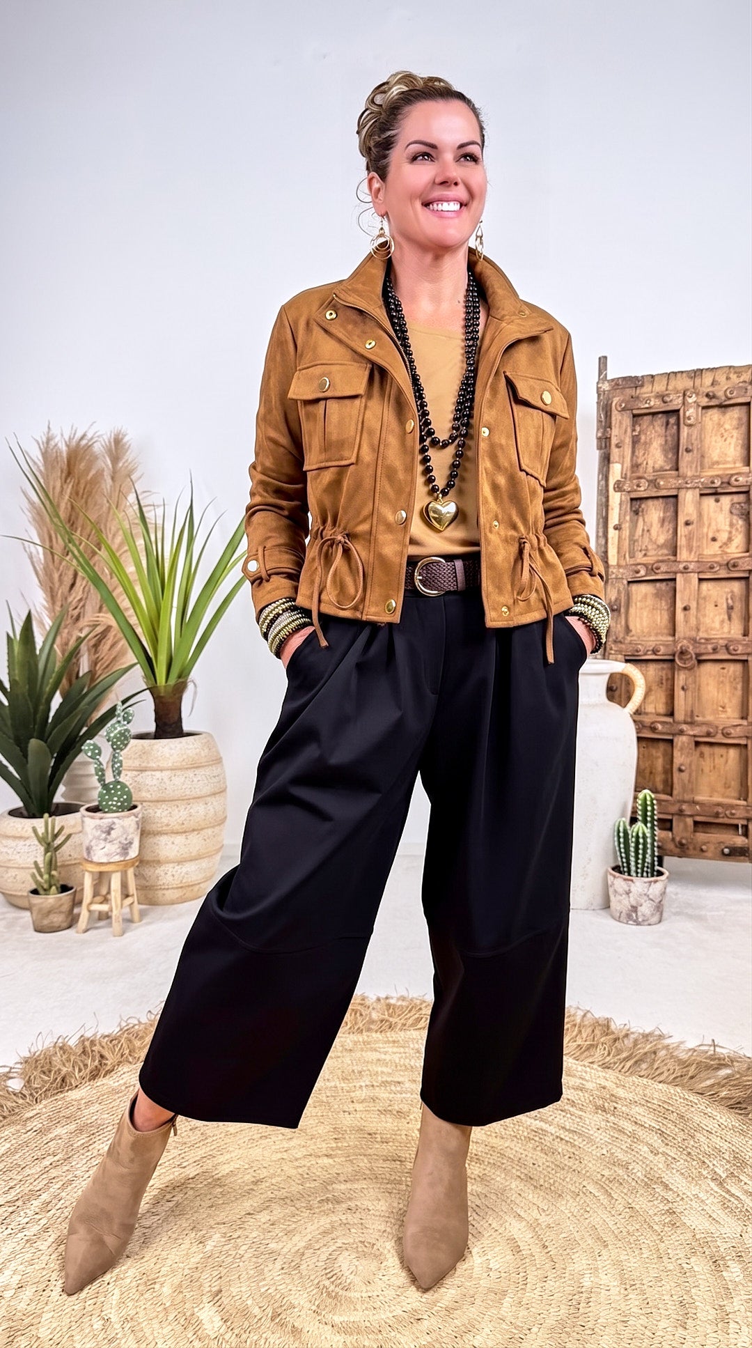Leichte Jacke Leaf Street *Camel*