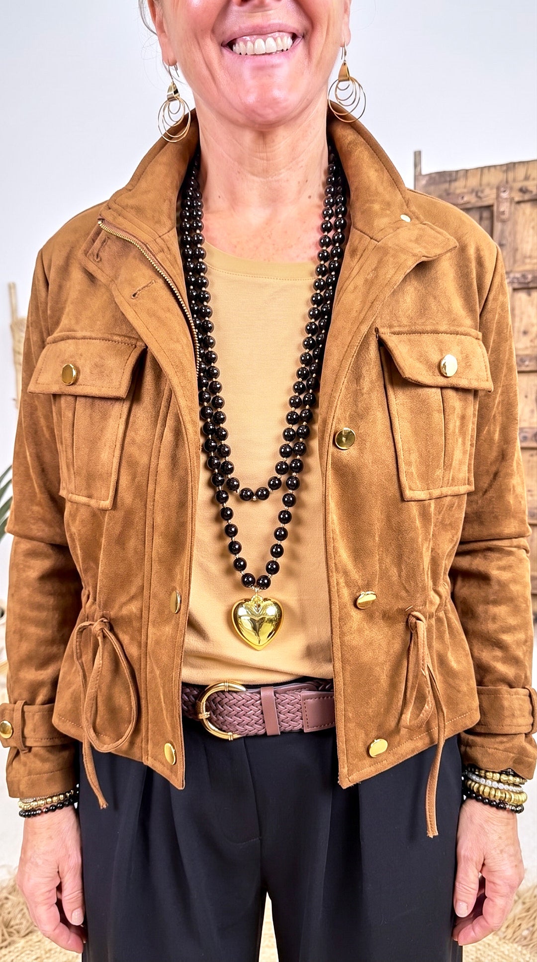 Leichte Jacke Leaf Street *Camel*