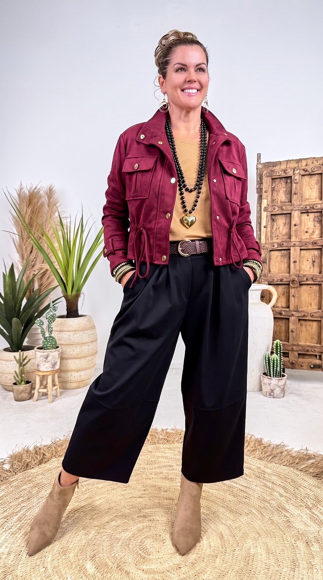 Leichte Jacke Leaf Street *Bordeaux*