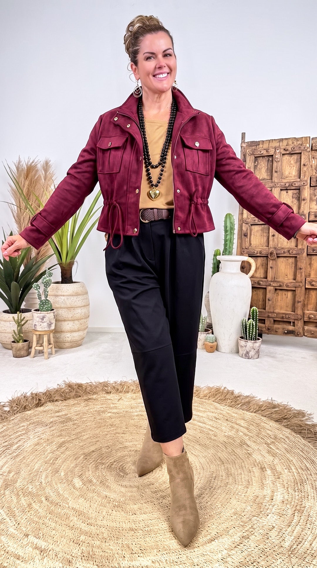 Leichte Jacke Leaf Street *Bordeaux*