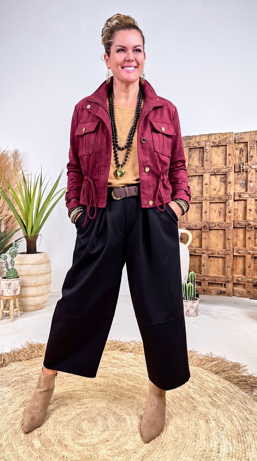 Leichte Jacke Leaf Street *Bordeaux*