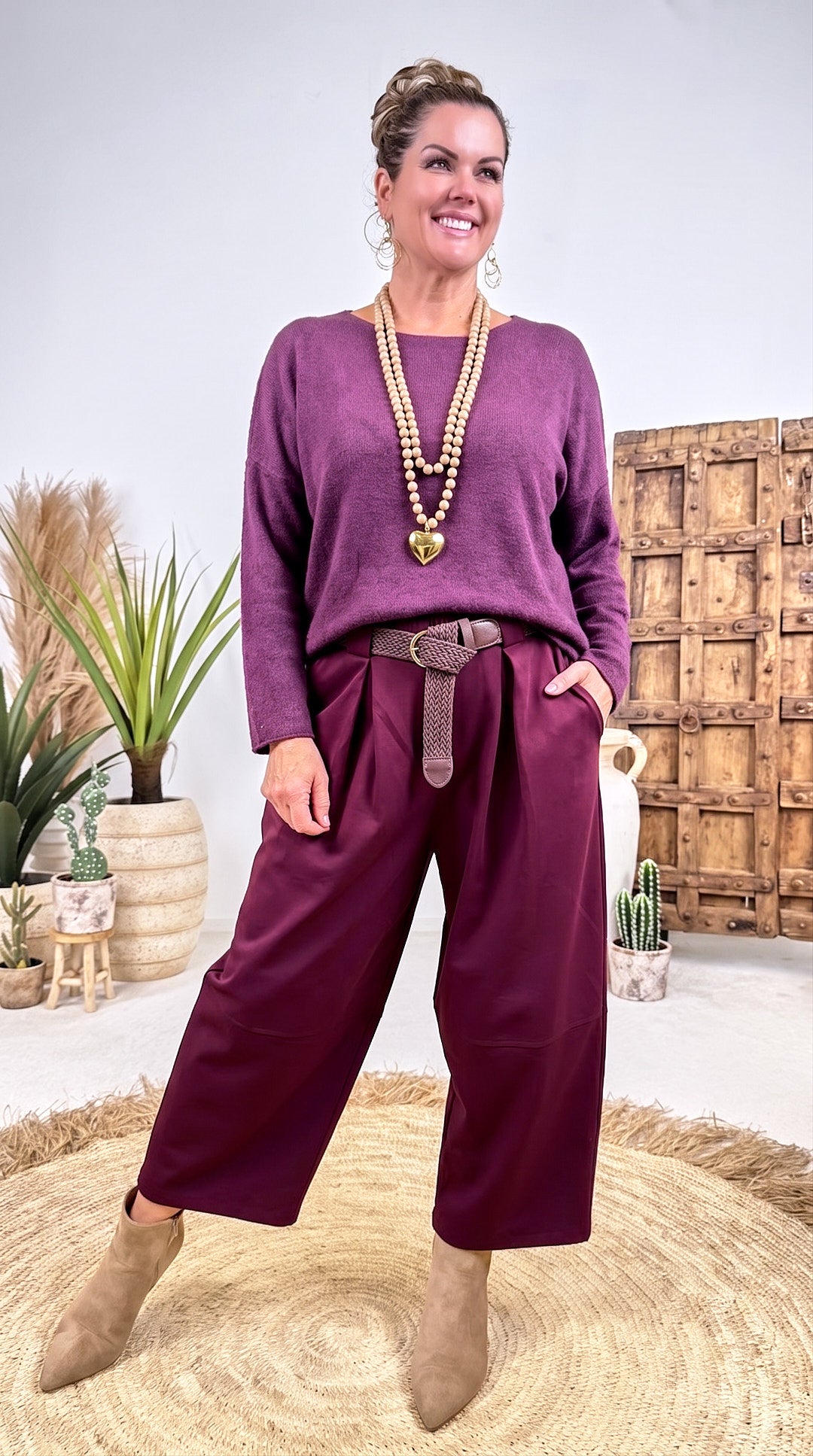 Weite Hose Alhambra *Bordeaux*