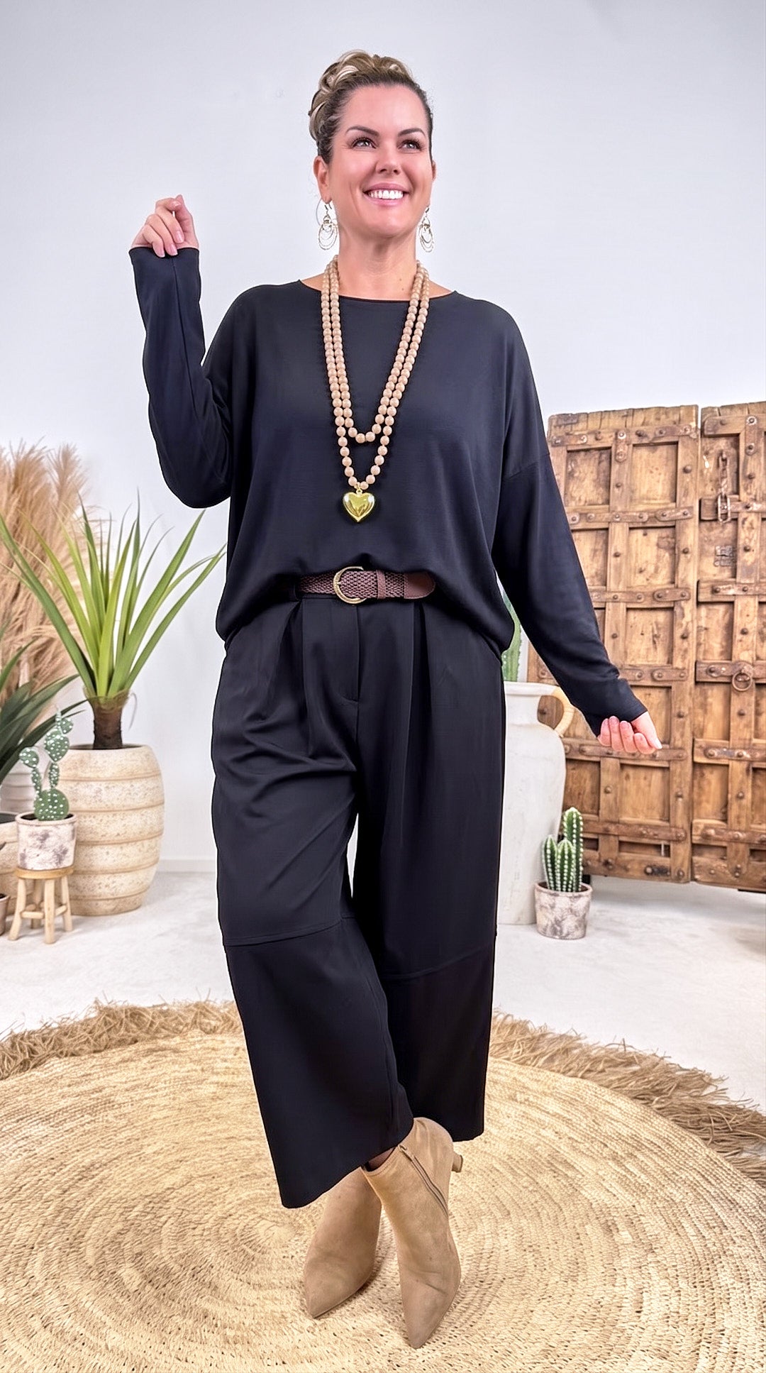 Langarmshirt Summer Moon *Schwarz*