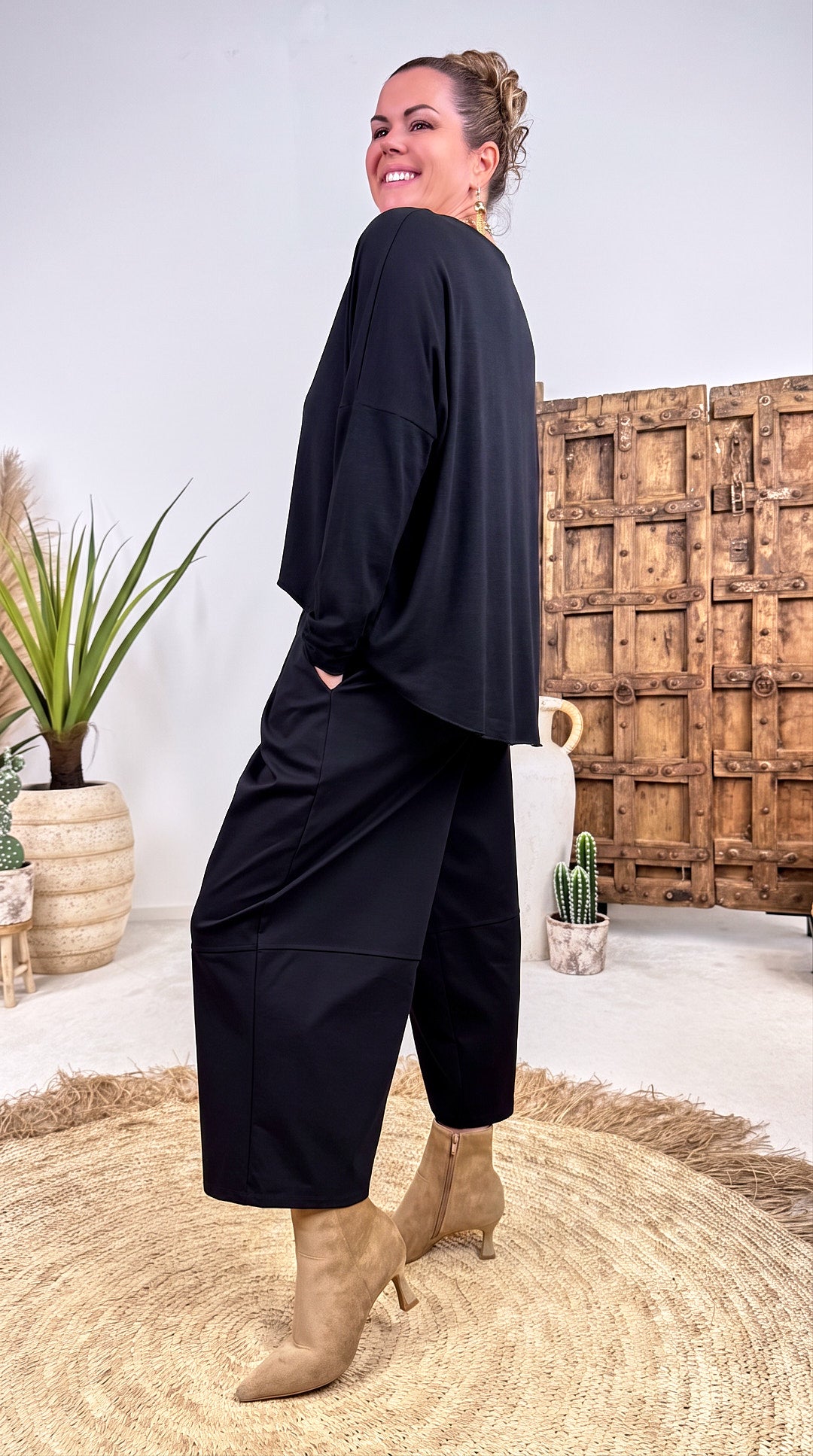 Langarmshirt Summer Moon *Schwarz*