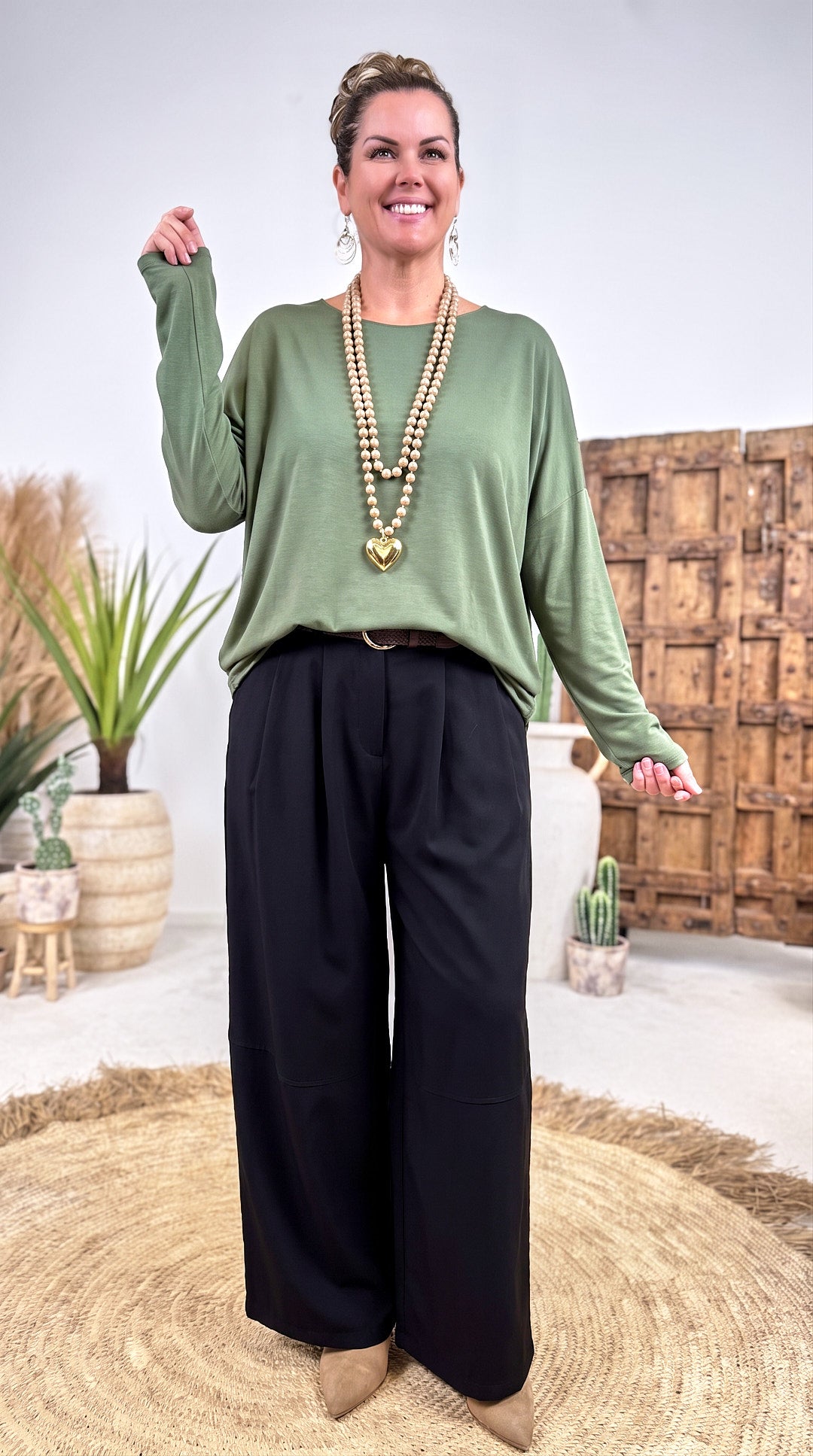 Langarmshirt Summer Moon *Khaki*