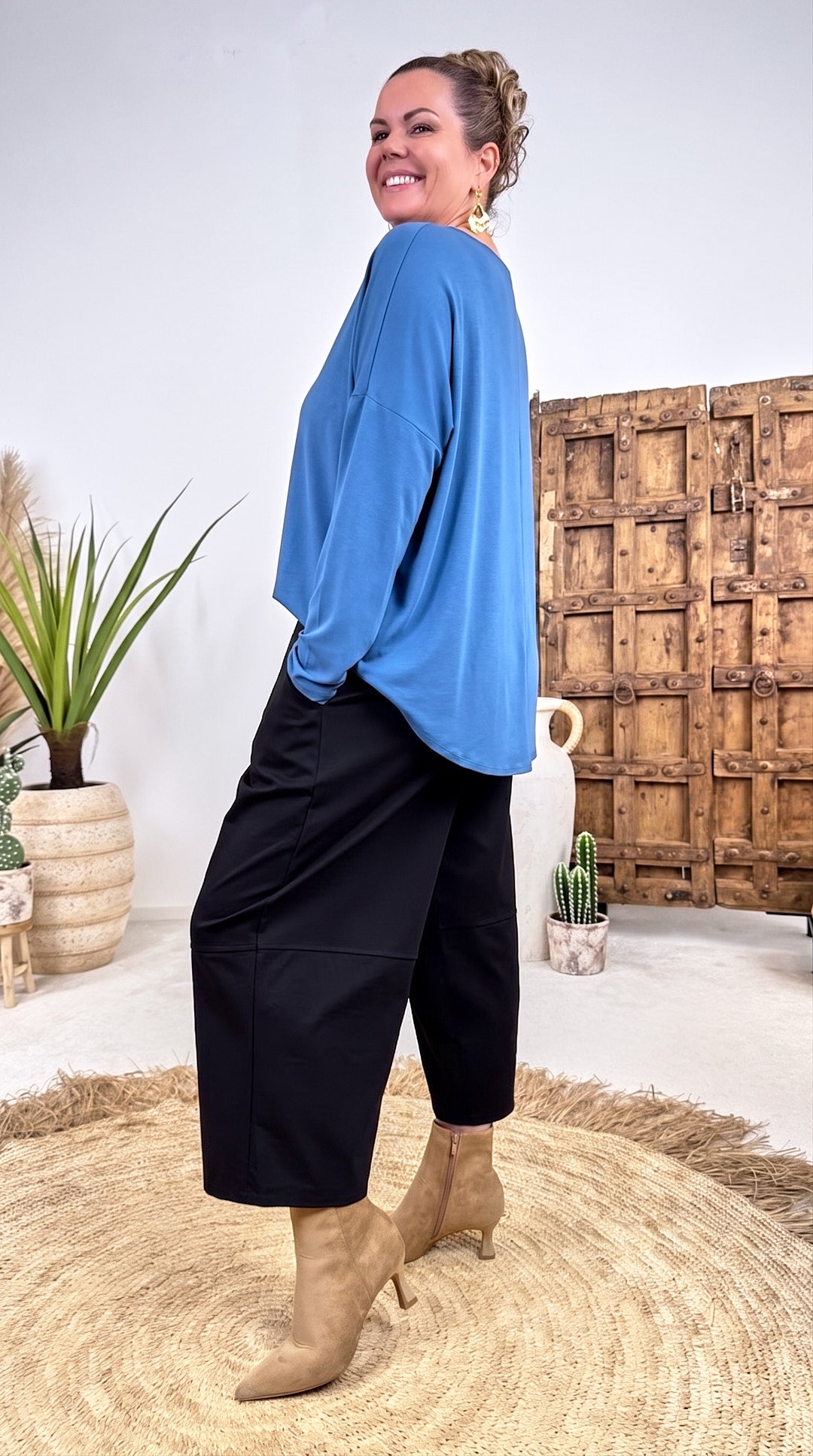 Langarmshirt Summer Moon *Jeansblau*