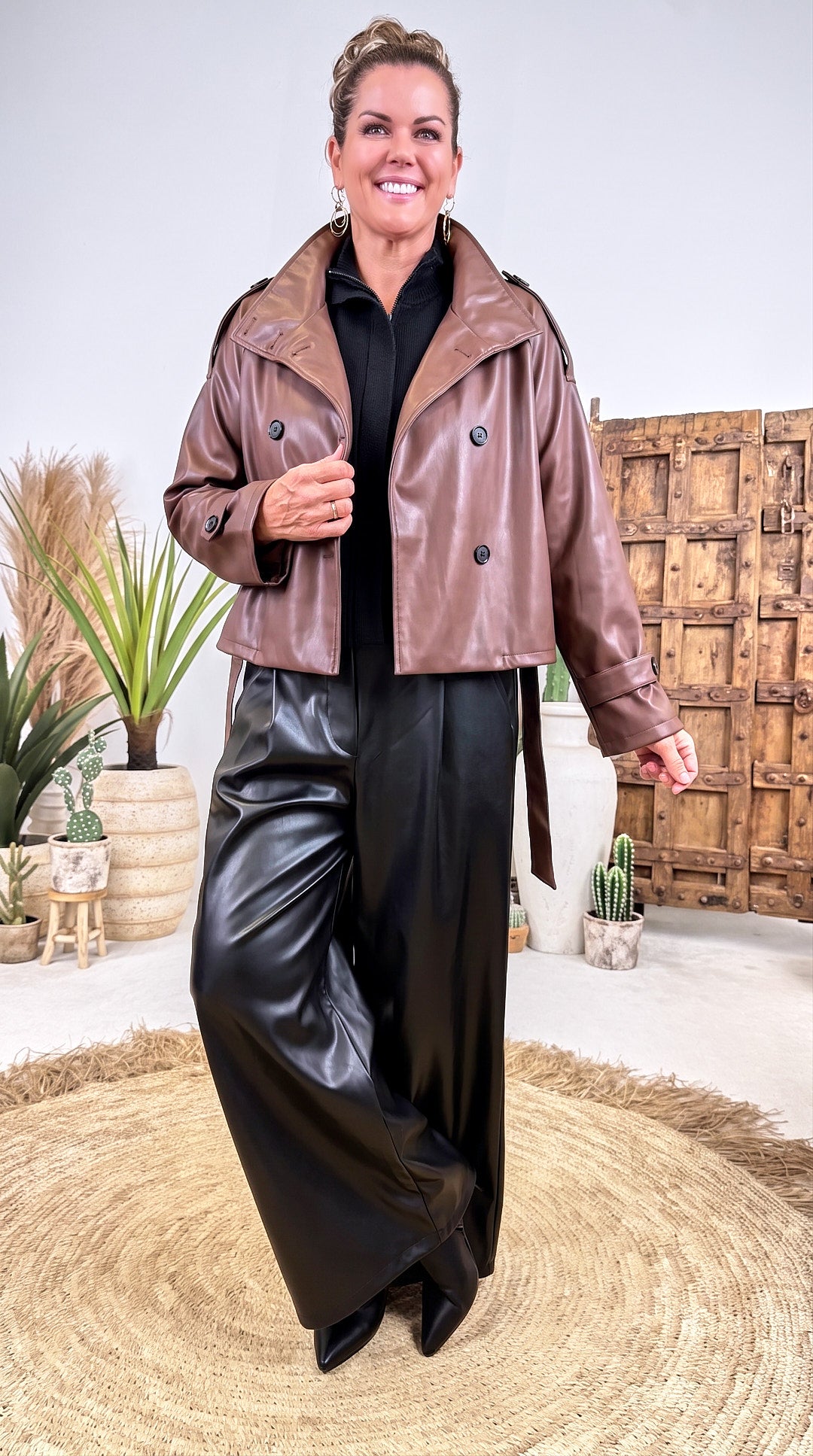 Kurzer Trenchcoat Archipel *Schoko*