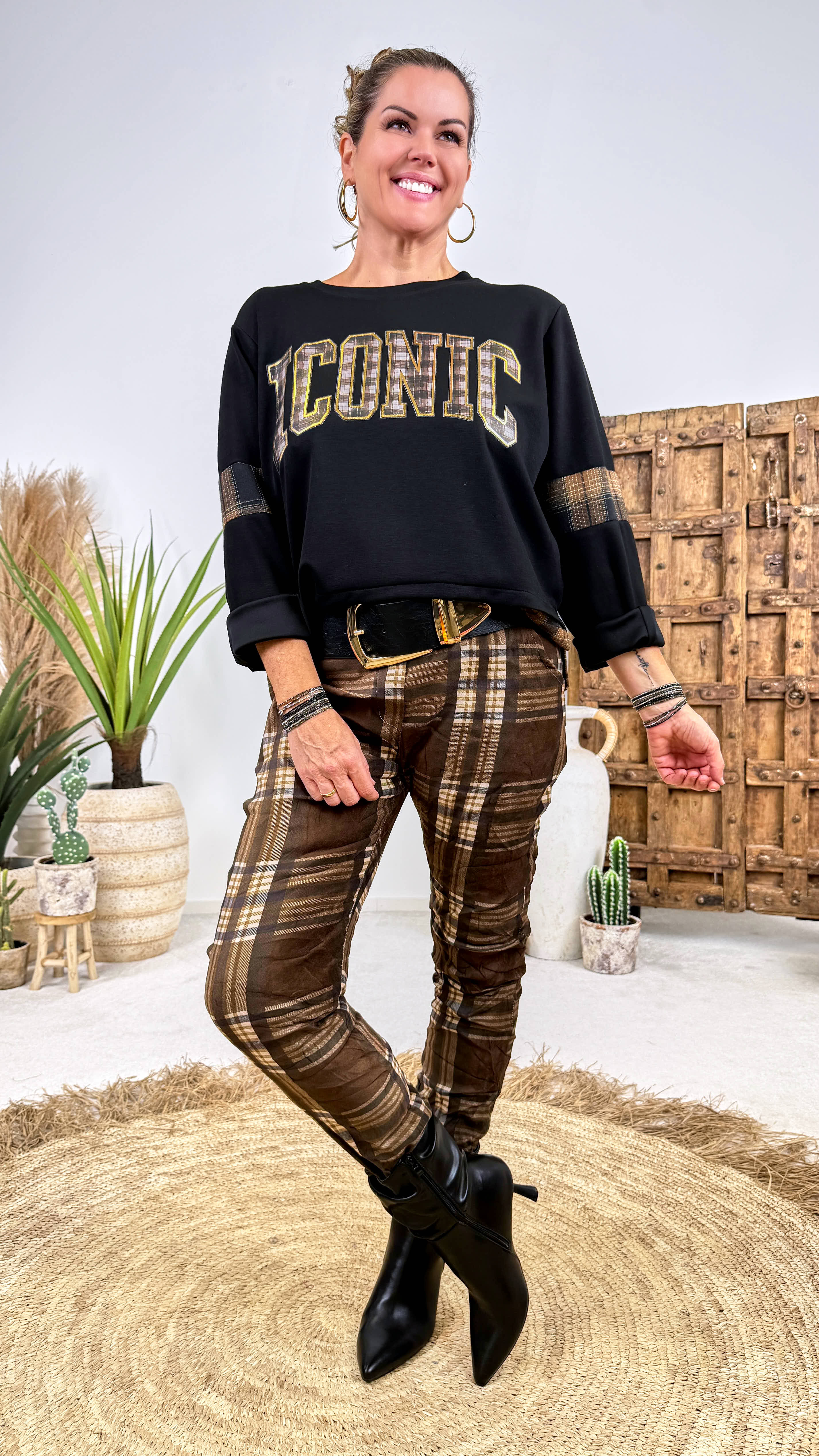 Sweatshirt Varsity Glen *Schwarz*