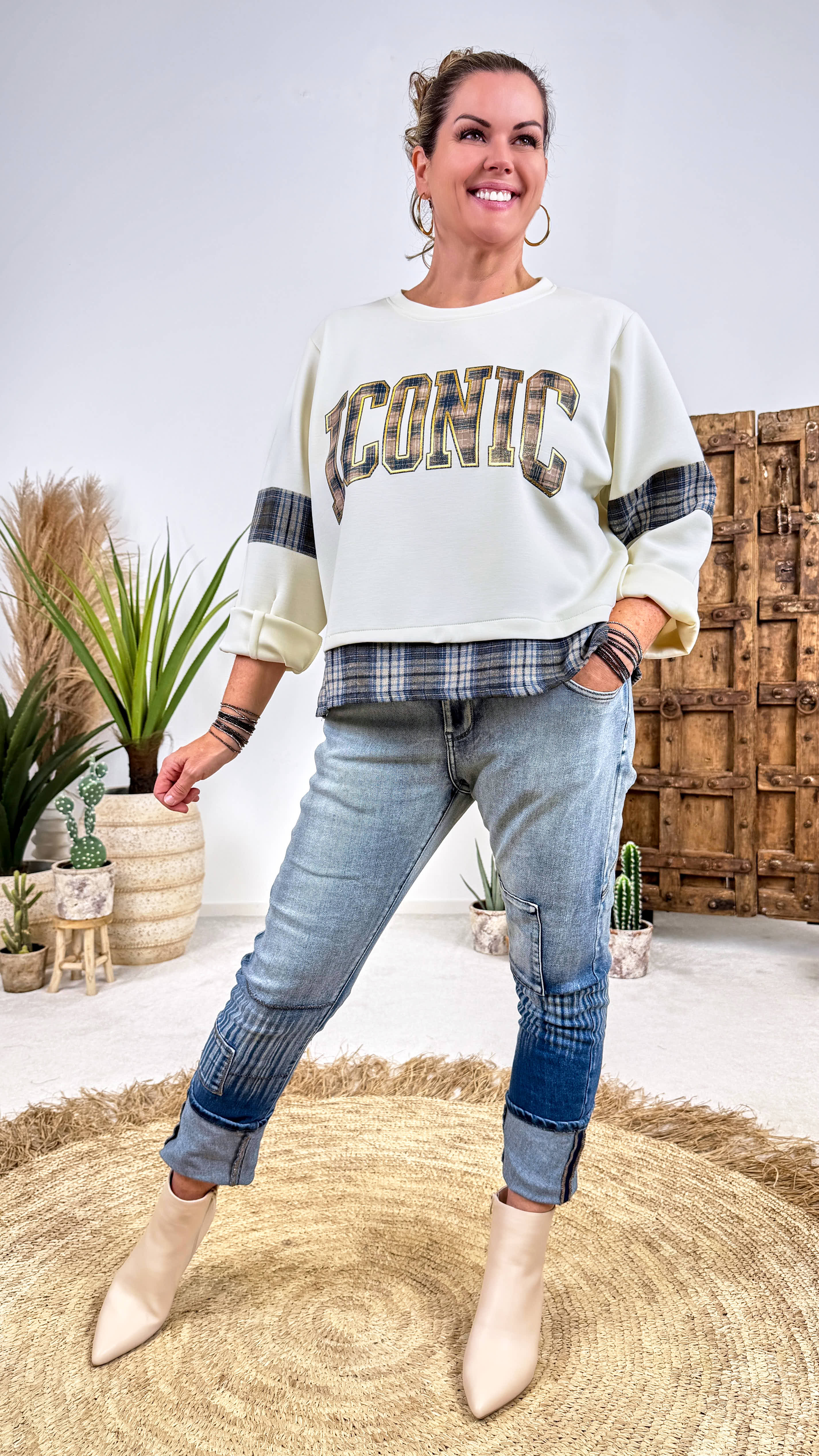 Sweatshirt Varsity Glen *Creme*