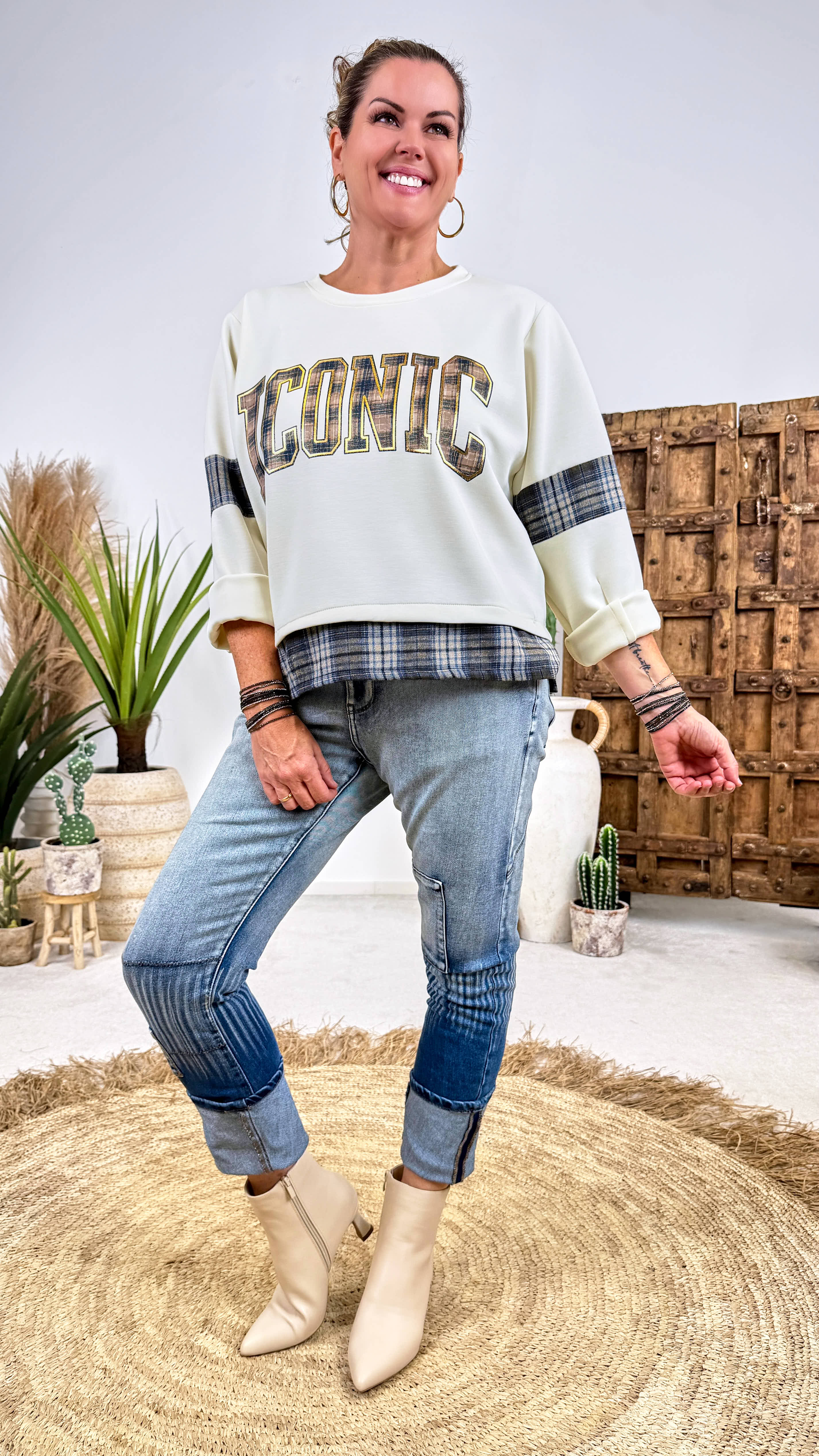 Sweatshirt Varsity Glen *Creme*
