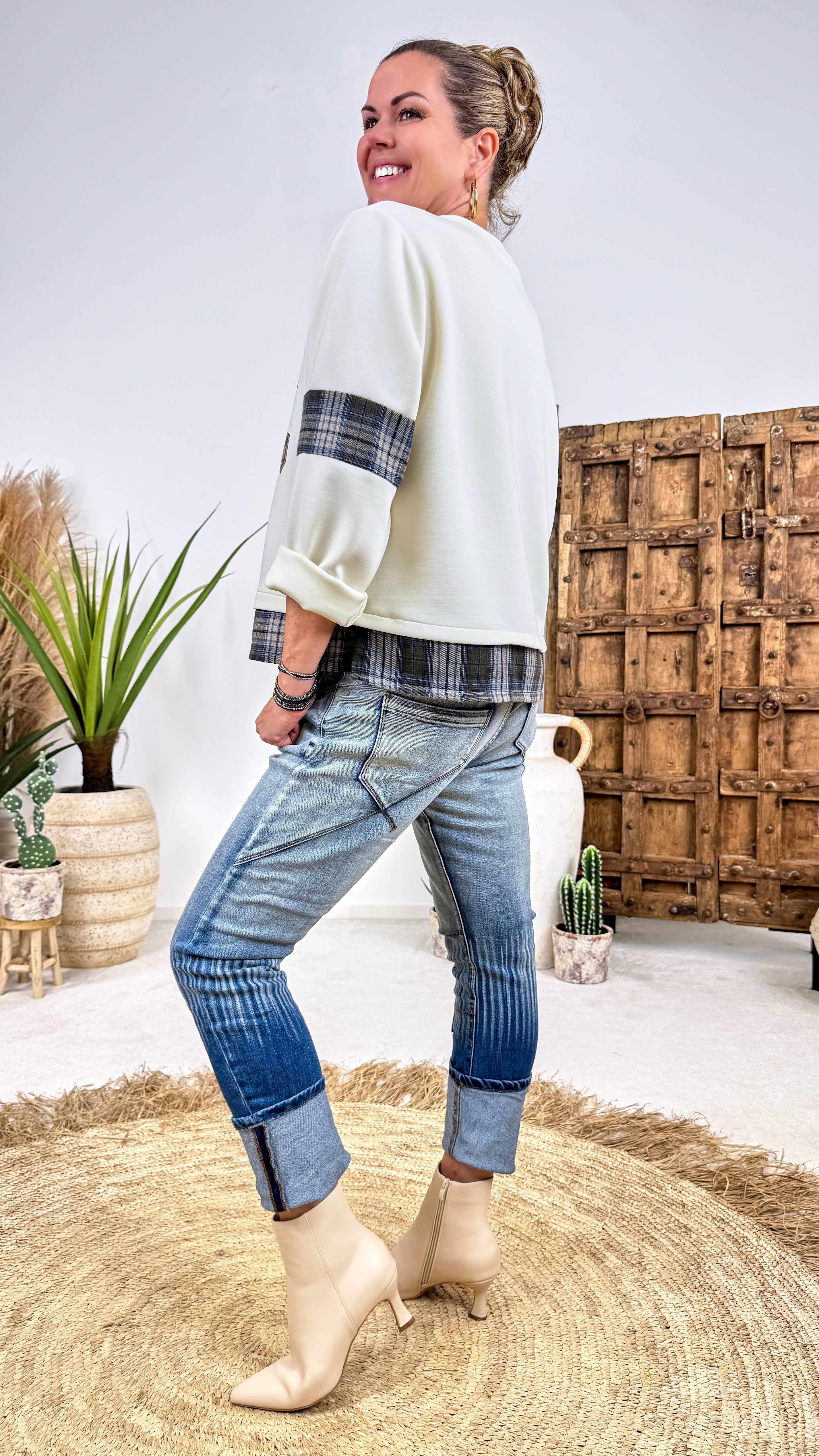 Sweatshirt Varsity Glen *Creme*