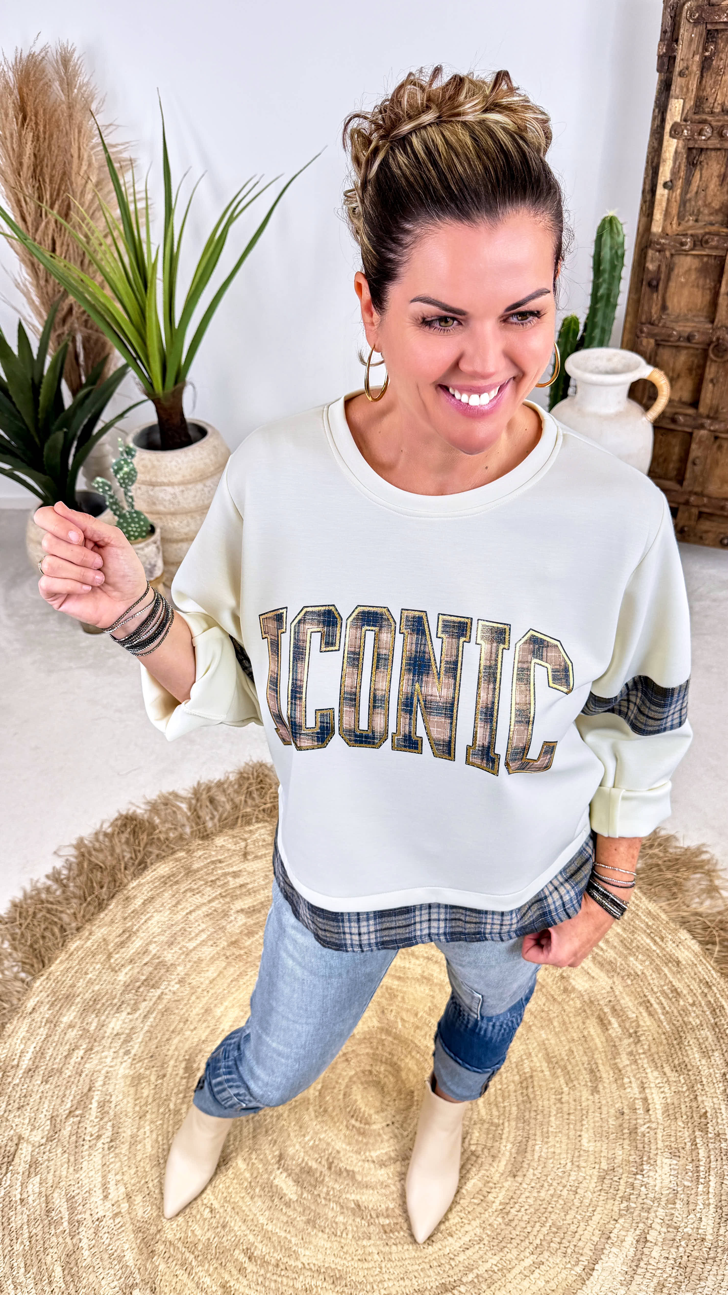 Sweatshirt Varsity Glen *Creme*