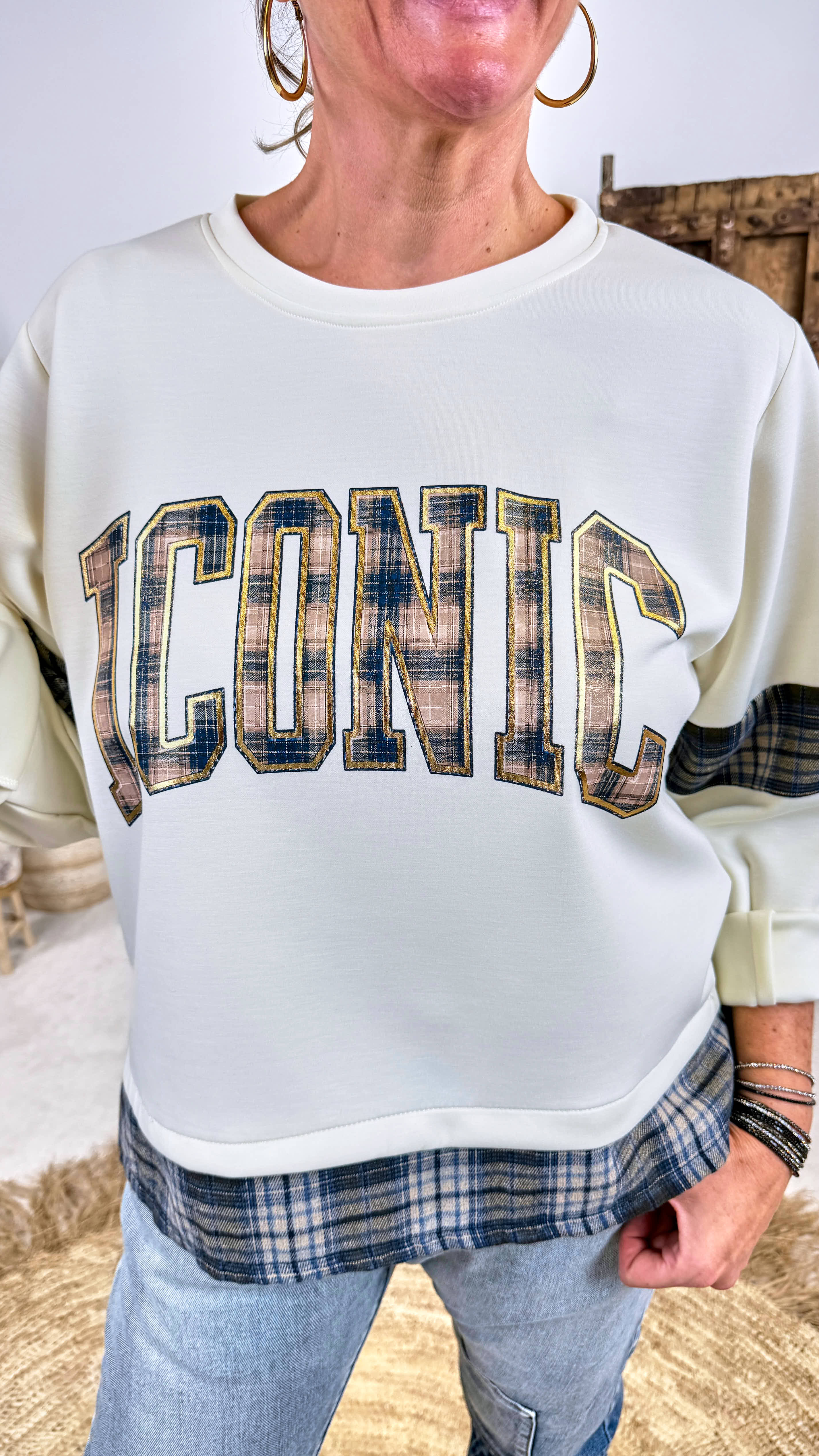 Sweatshirt Varsity Glen *Creme*