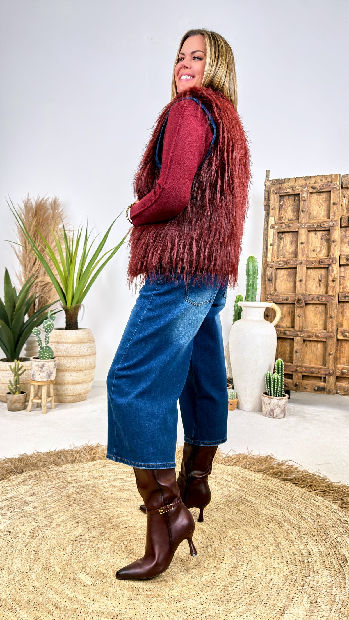 Strickpullover Plain *Bordeaux*