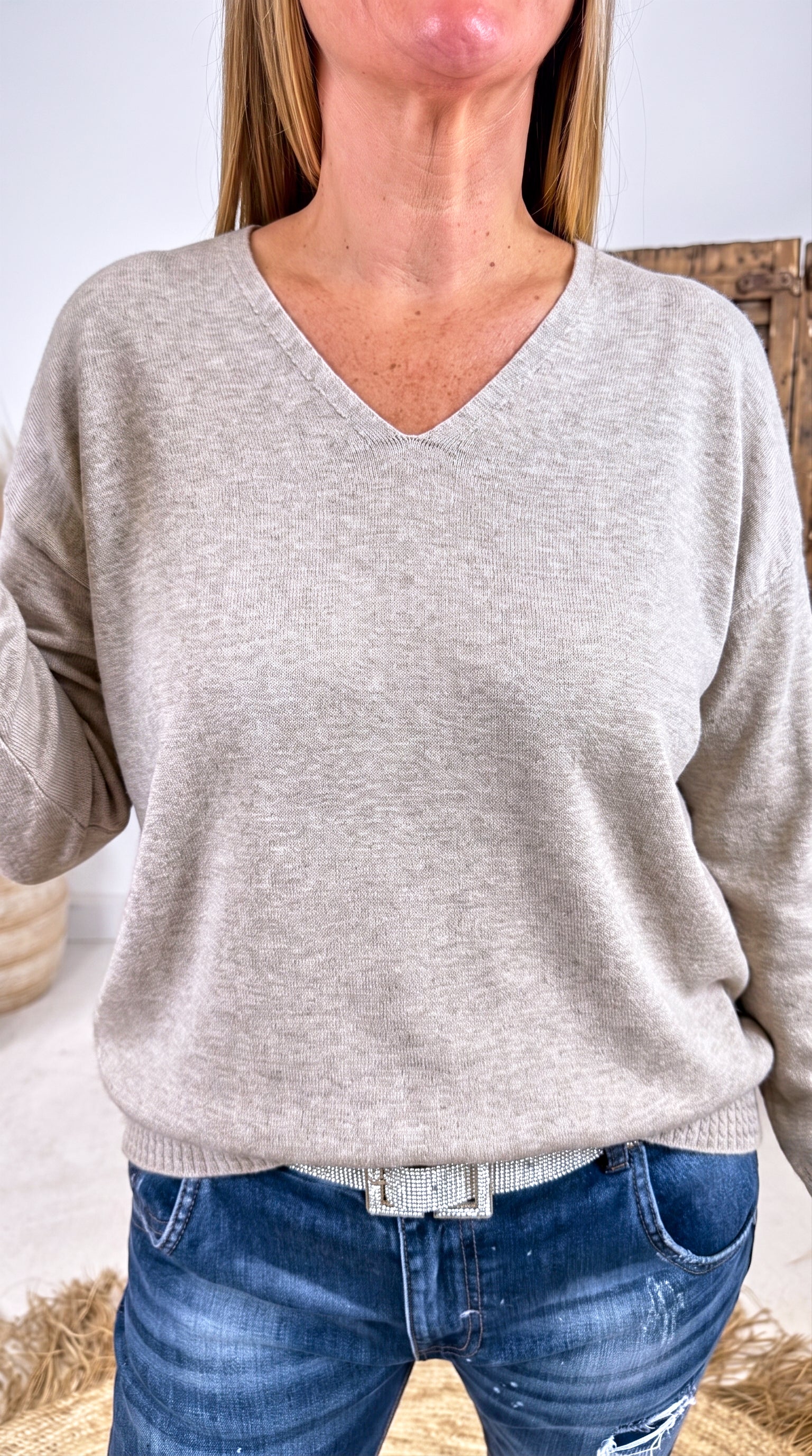 Dünner Strickpullover Caldera *Beige*