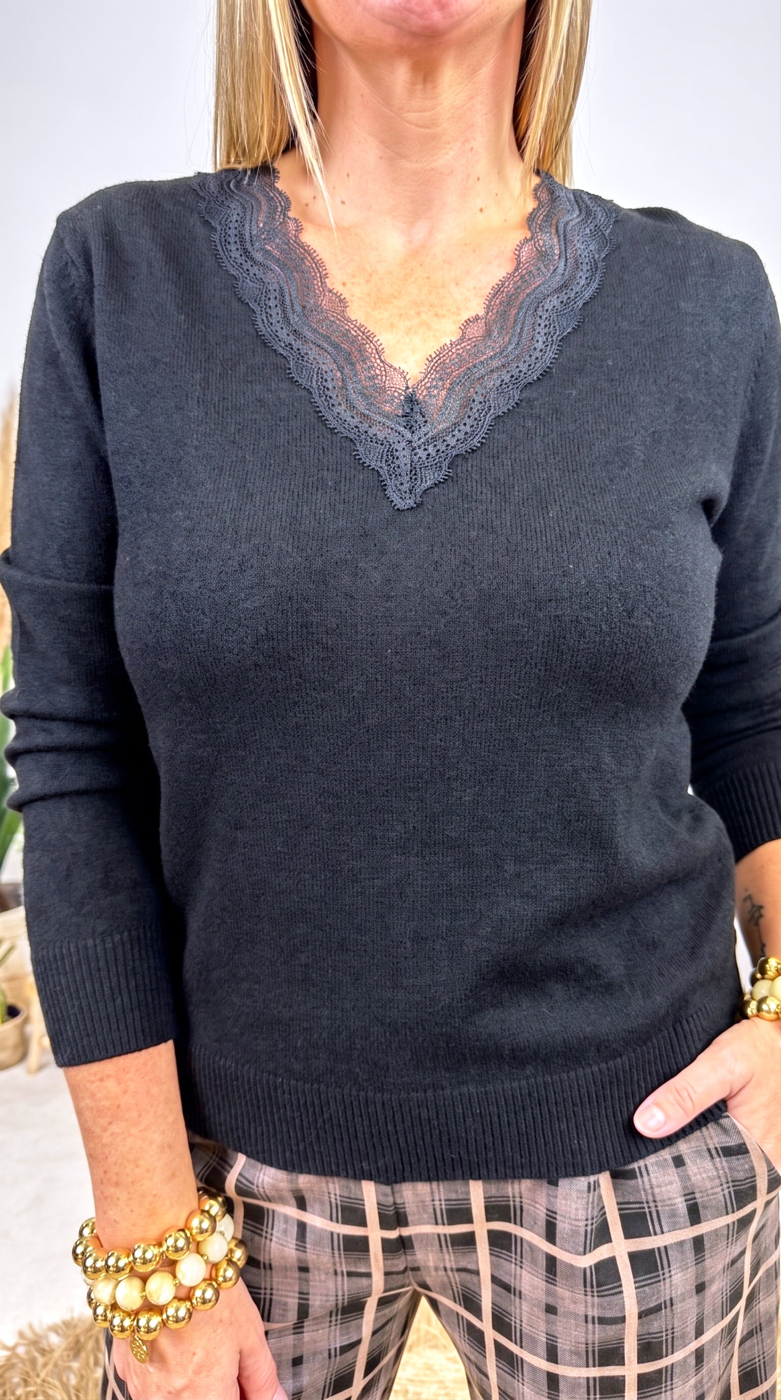 Strickpullover Filigrana *Schwarz*