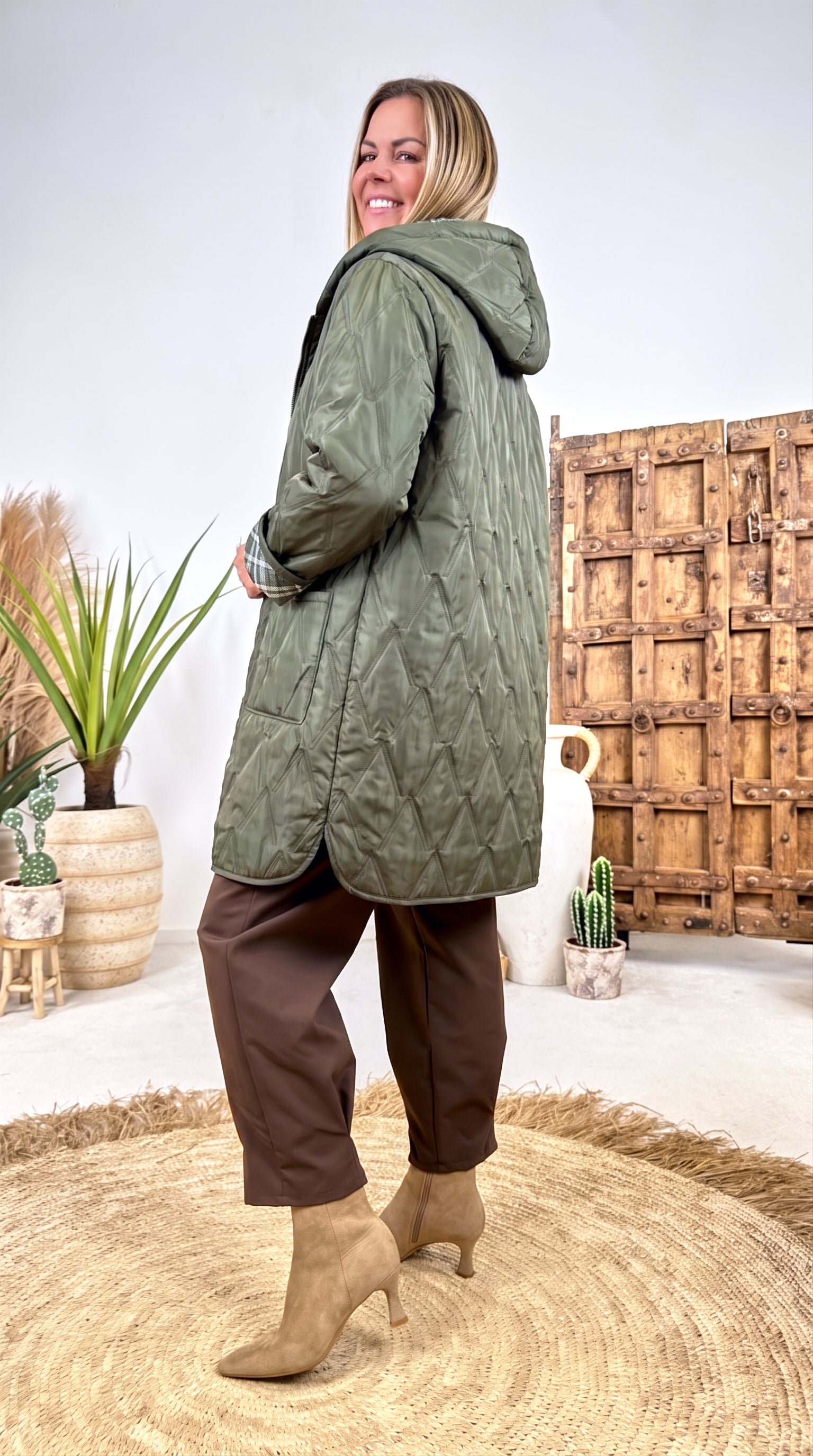 Dünne Steppjacke Road Whisper *Khaki*