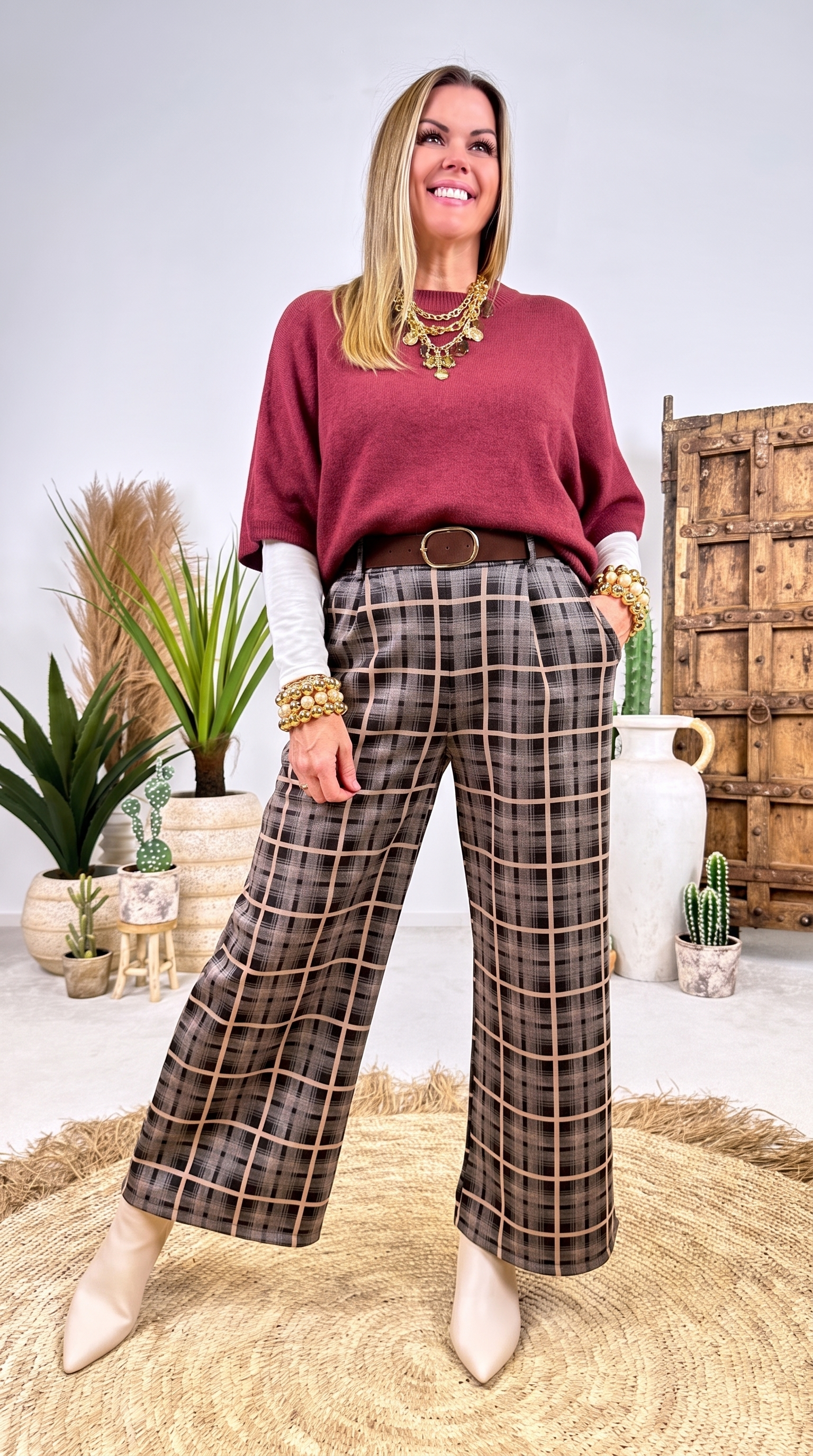 Kurzarm-Pullover Solanum *Bordeaux*
