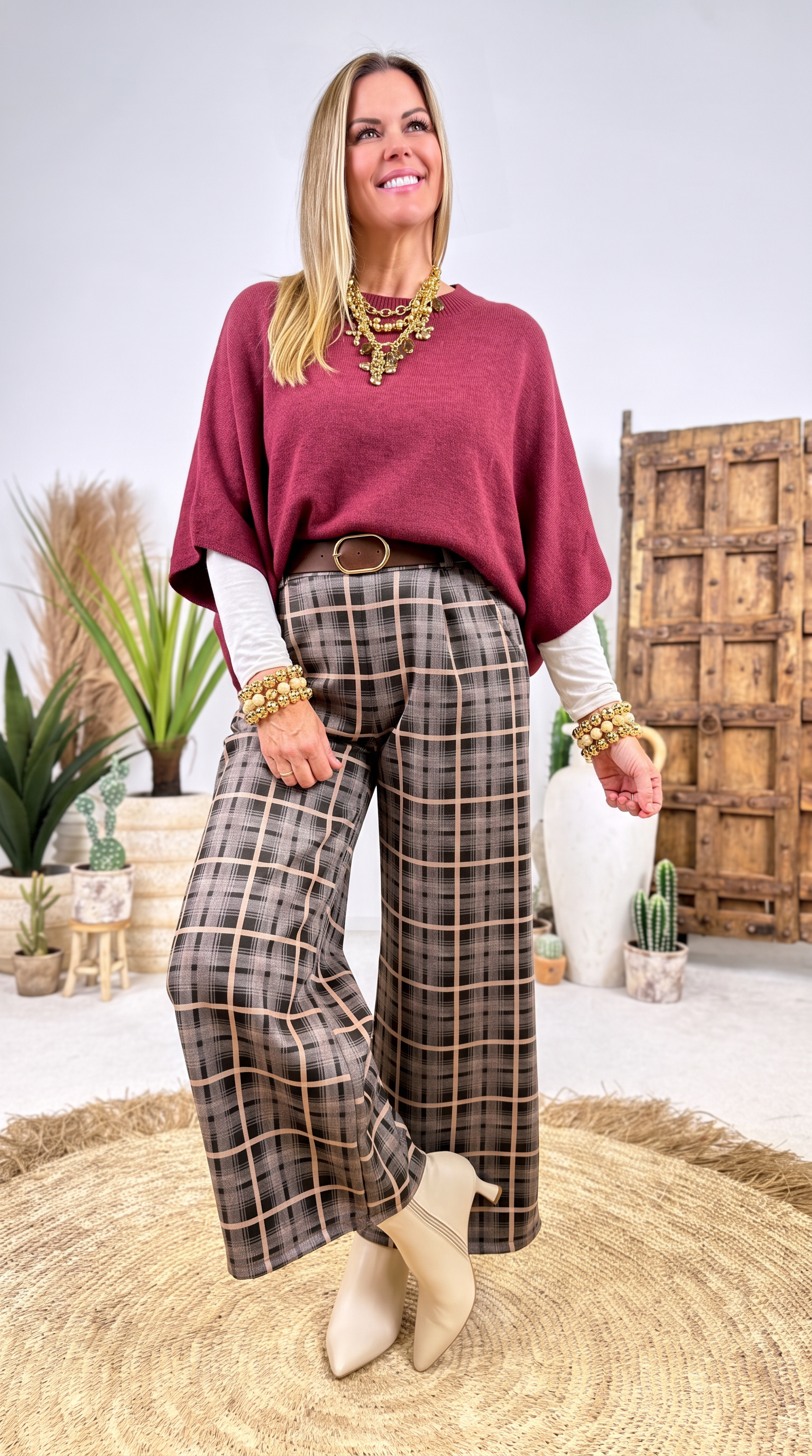 Kurzarm-Pullover Solanum *Bordeaux*