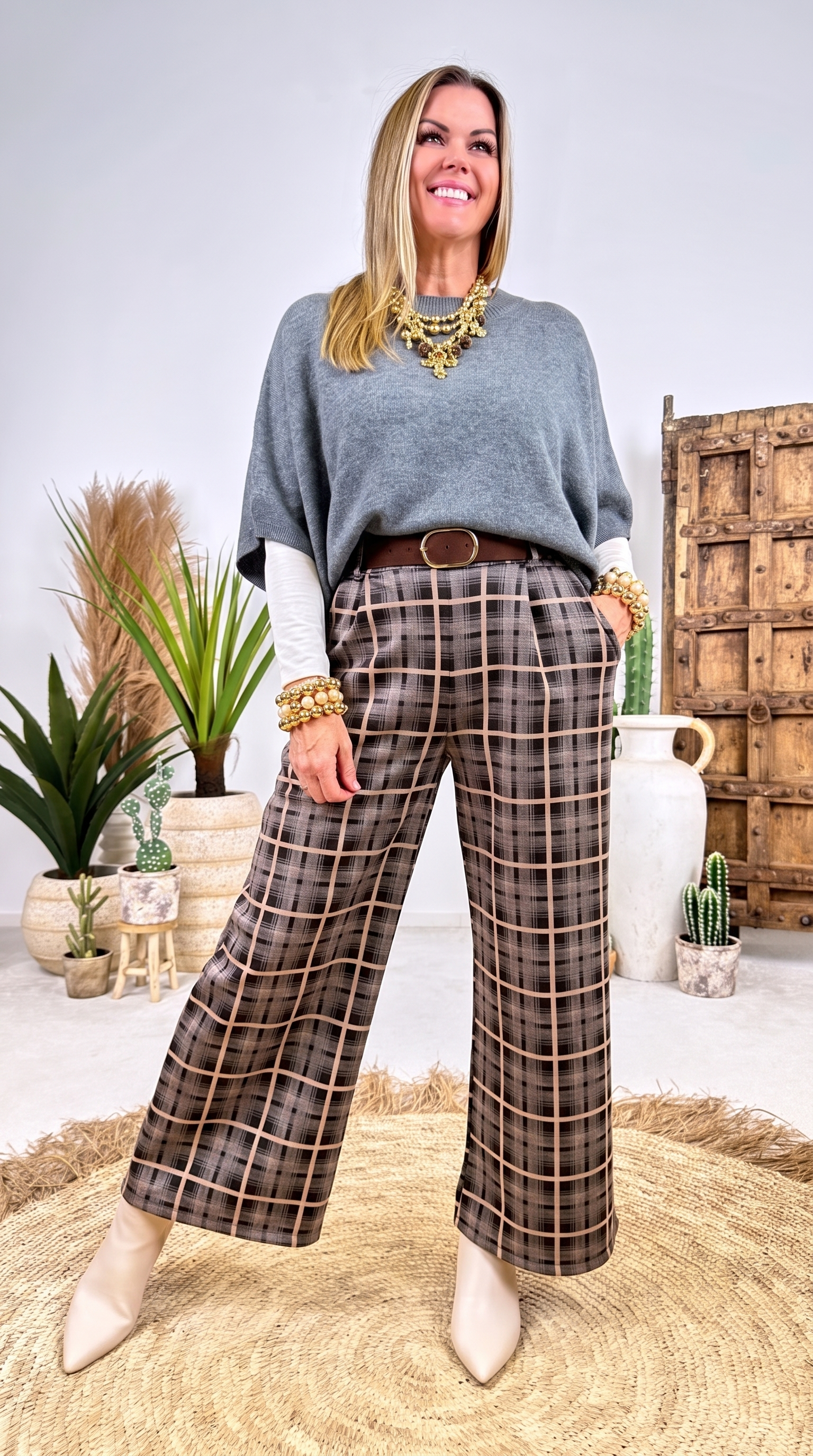 Kurzarm-Pullover Solanum *Grau*