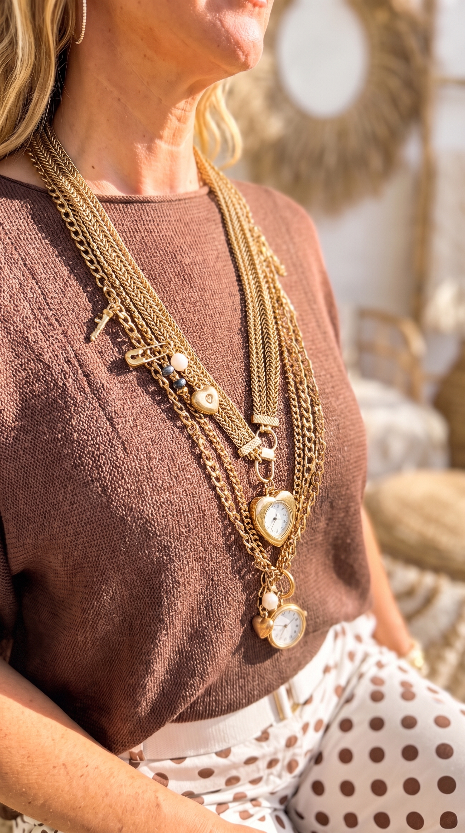 Halsketten Set Clockwork Pearl