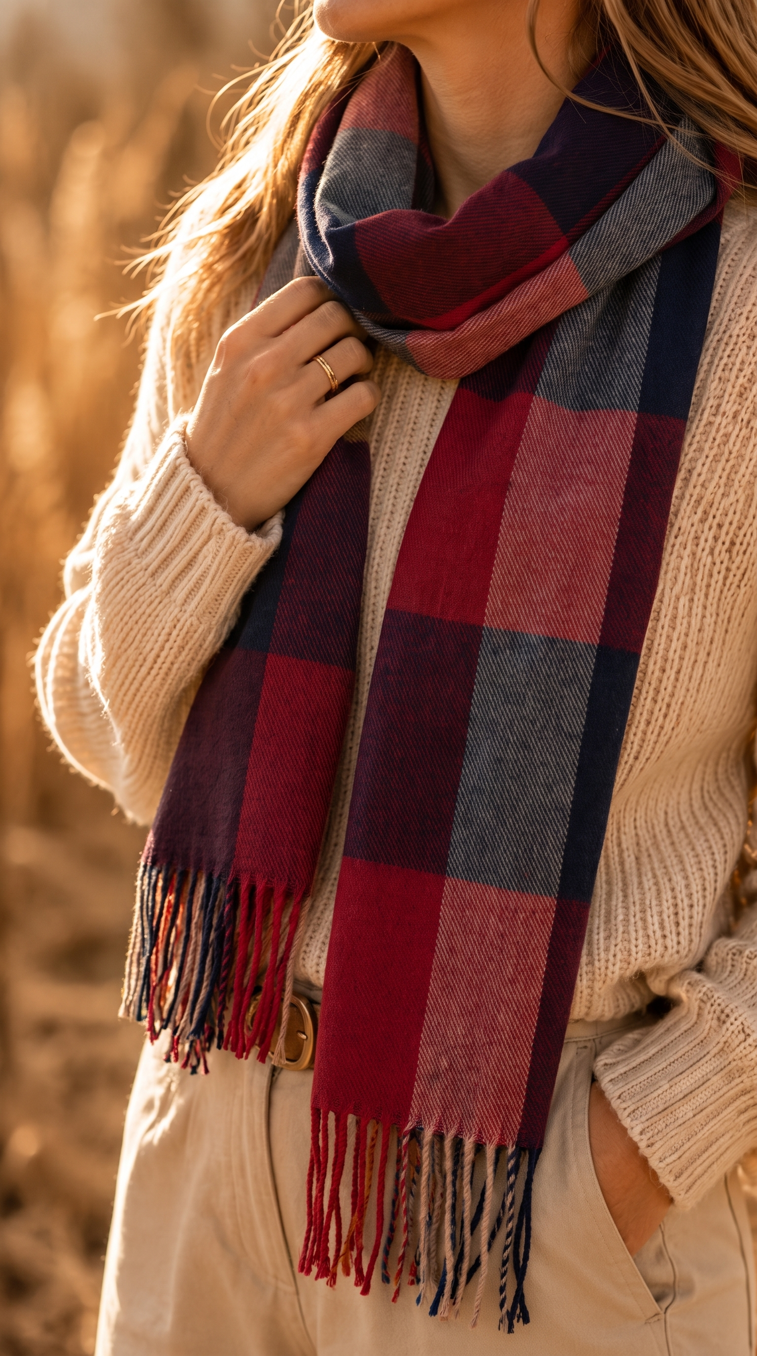 Schal Highland Check *Bordeaux*