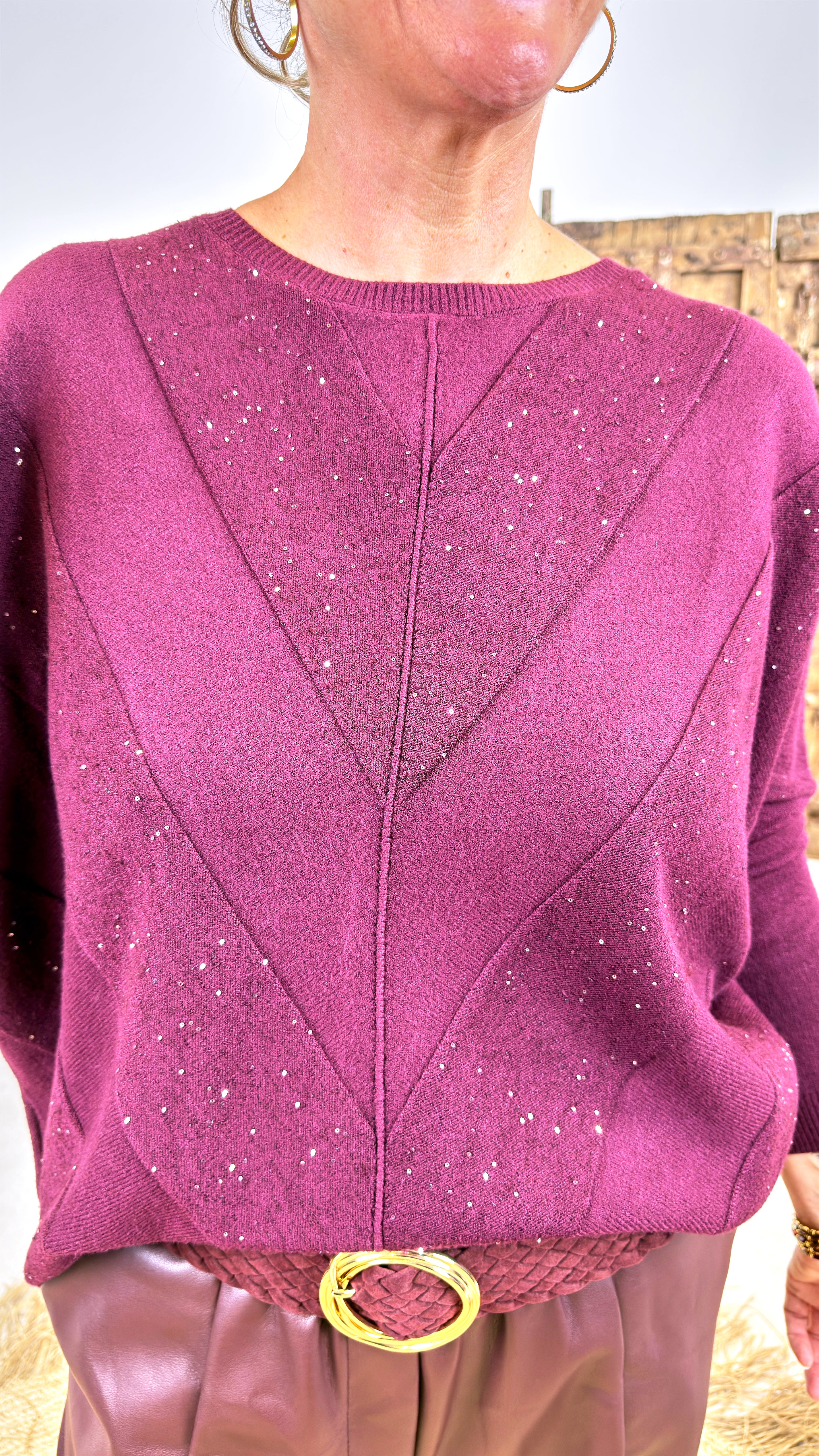Strickpullover Fjordlicht *Bordeaux*