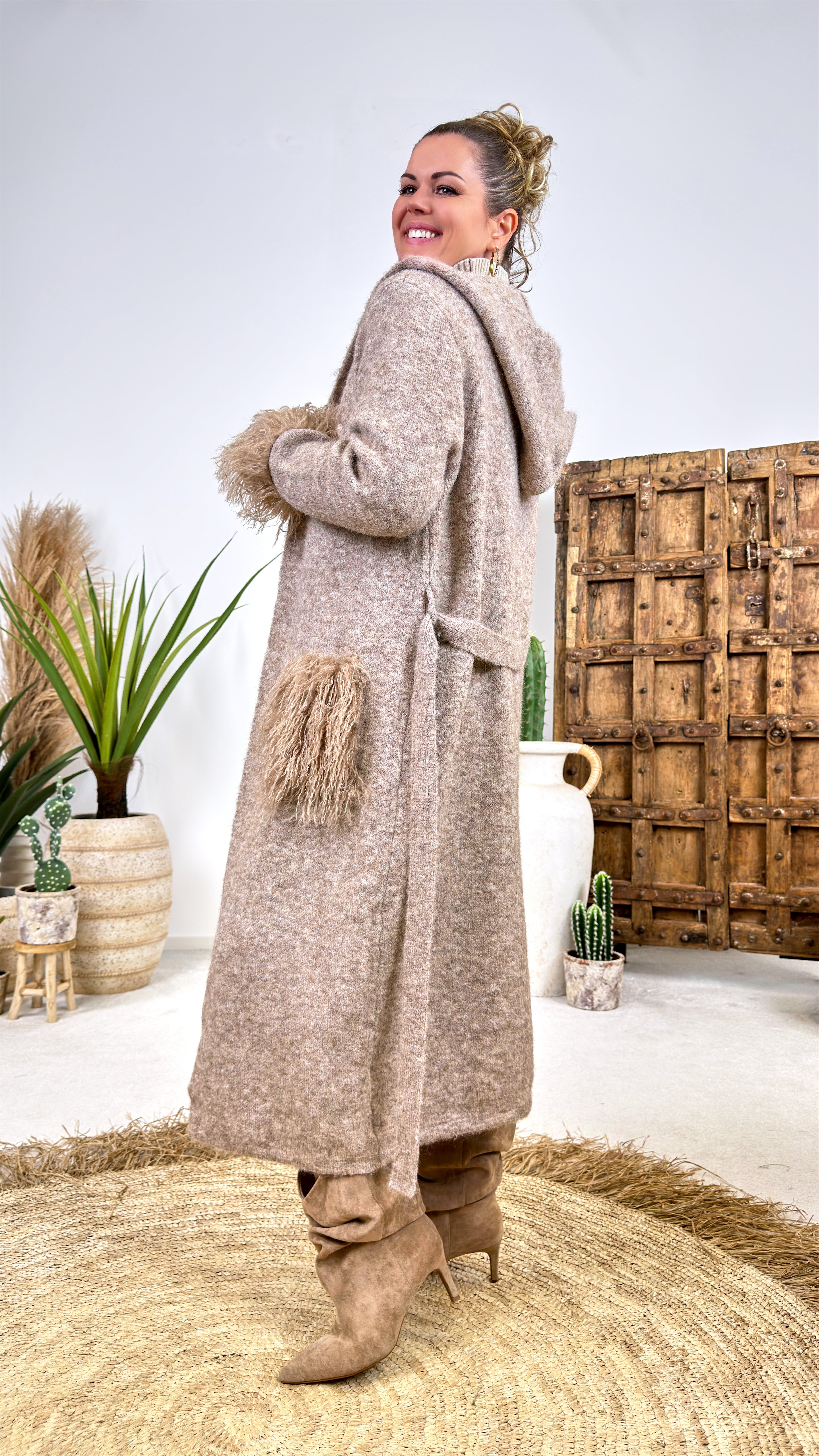 Strickmantel Fjord Whisper *Taupe*