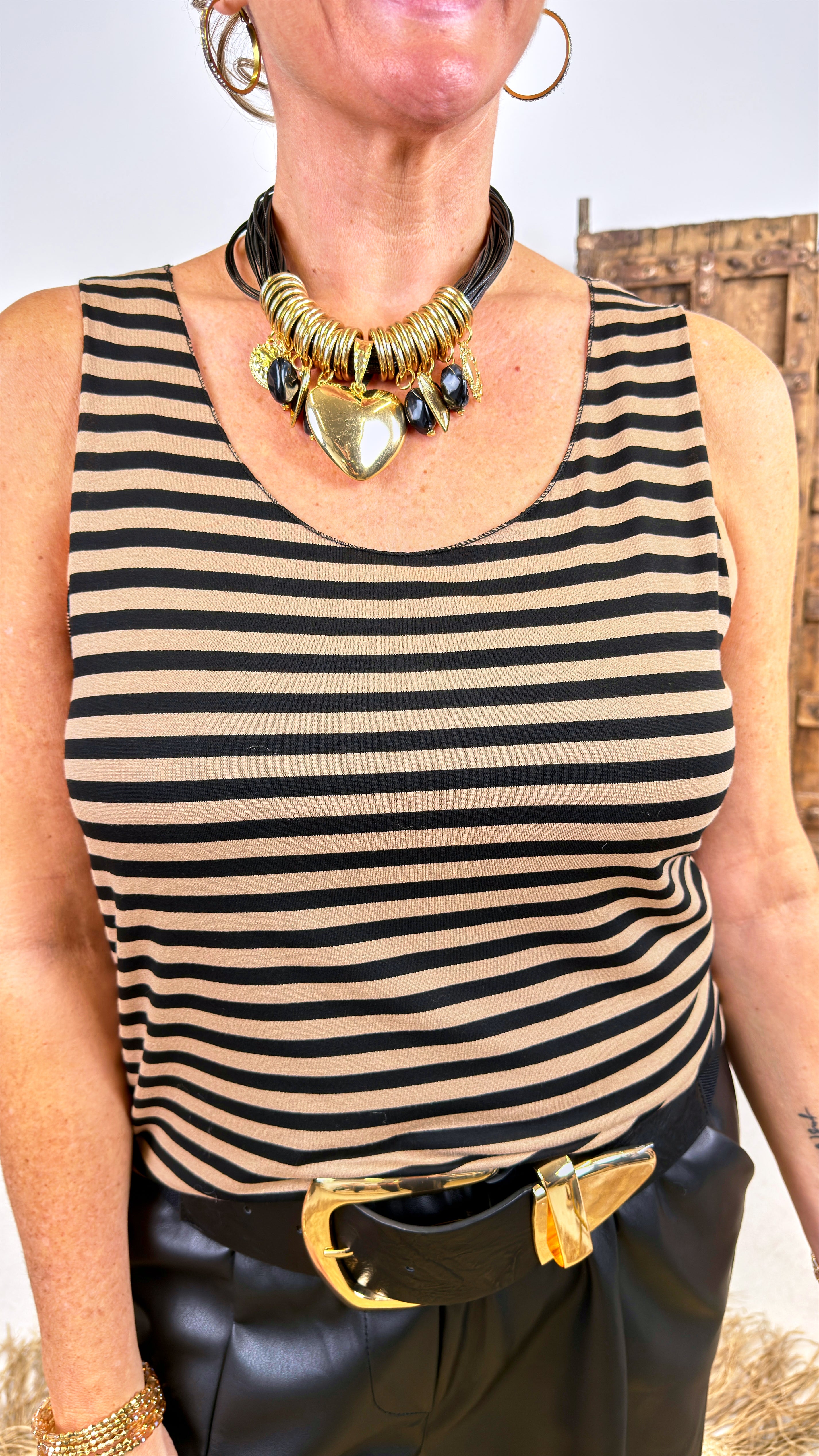 Top Breton Soul *Schwarz/Camel*
