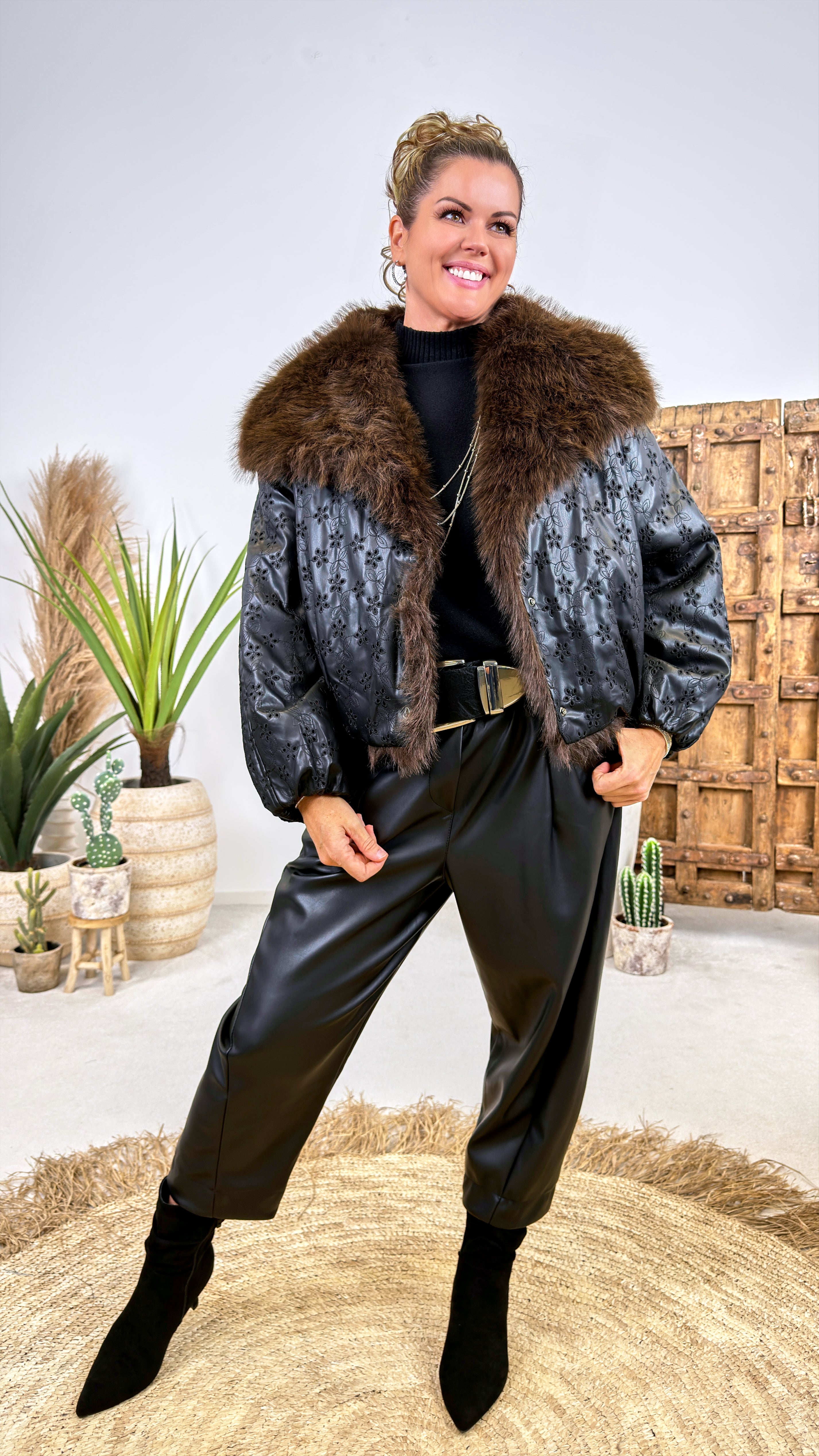 Wende-Jacke Fjord Bloom *Schoko*