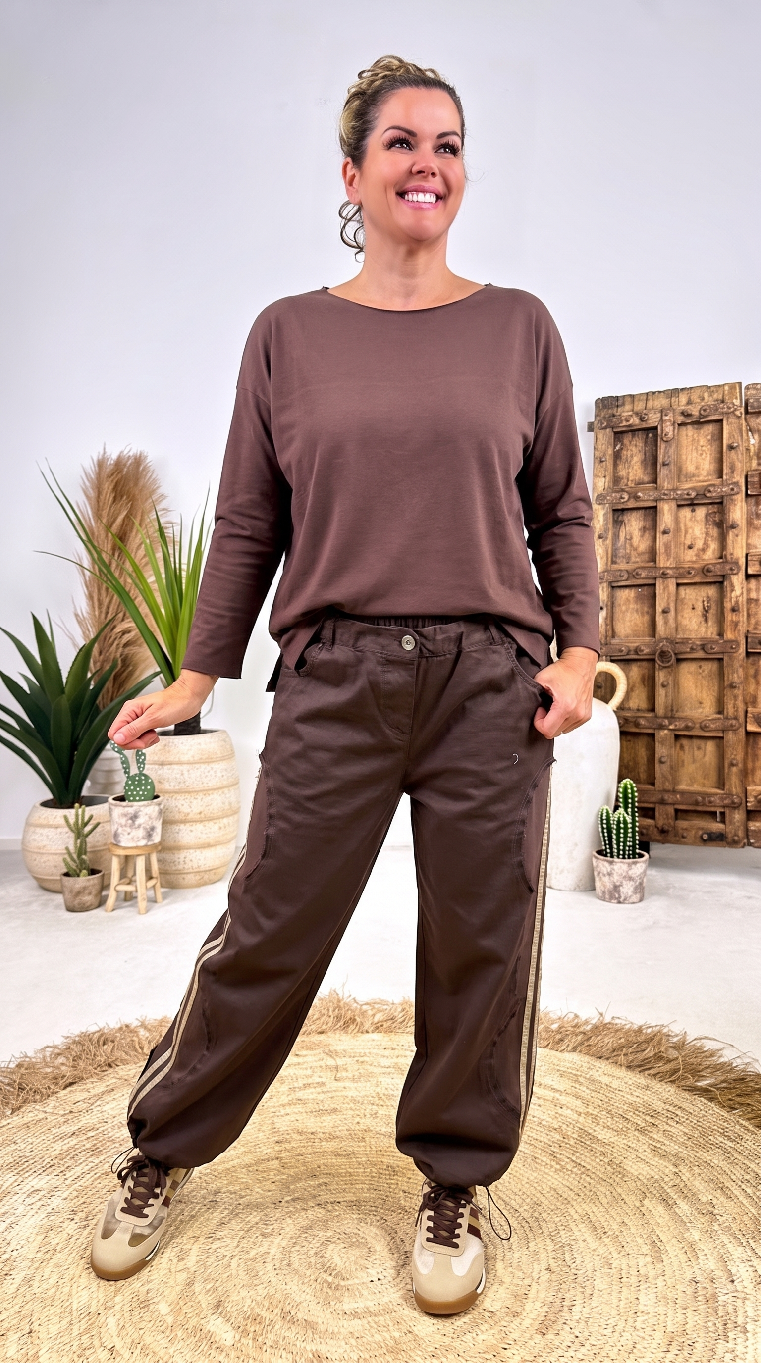 Langarmshirt Dusk Shore *Schoko*