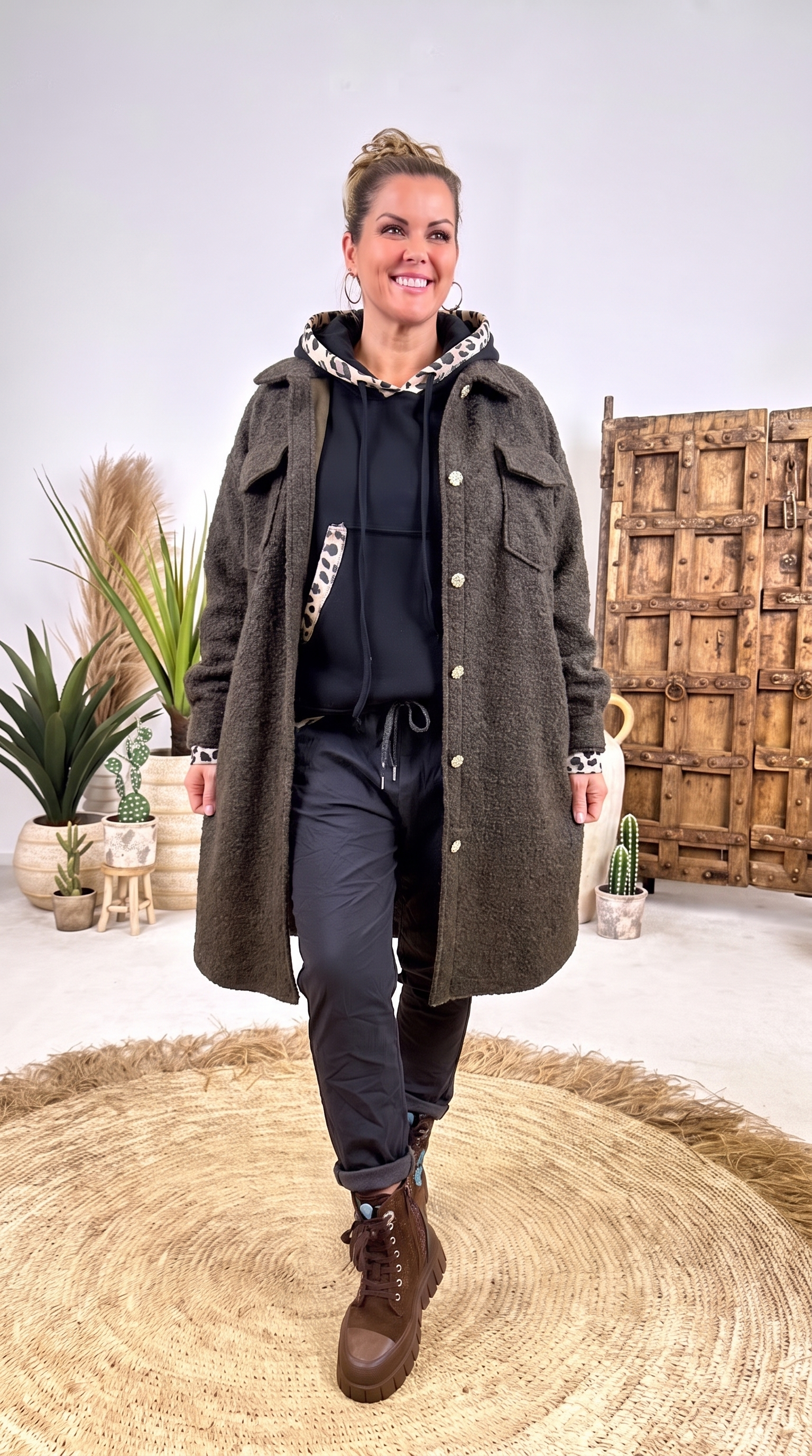 Mantel Boucle Luxe *Schoko*