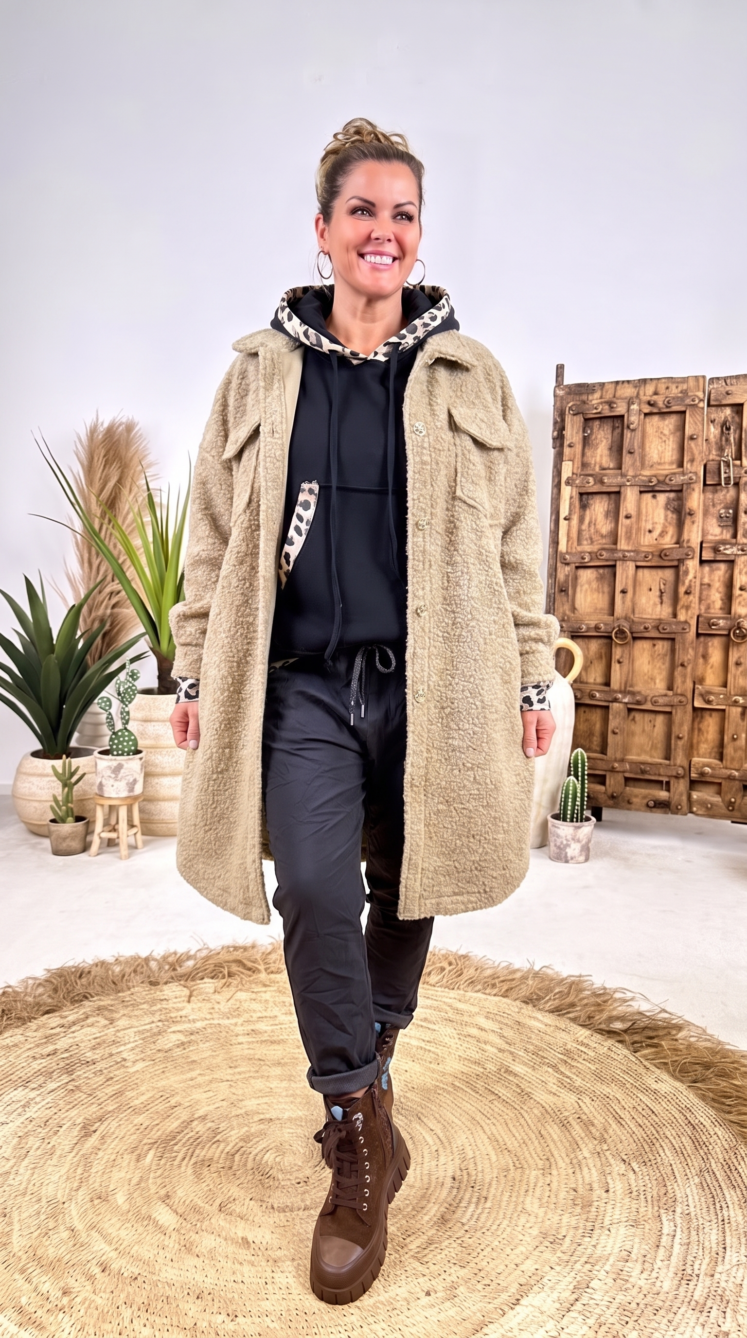 Mantel Boucle Luxe *Camel*