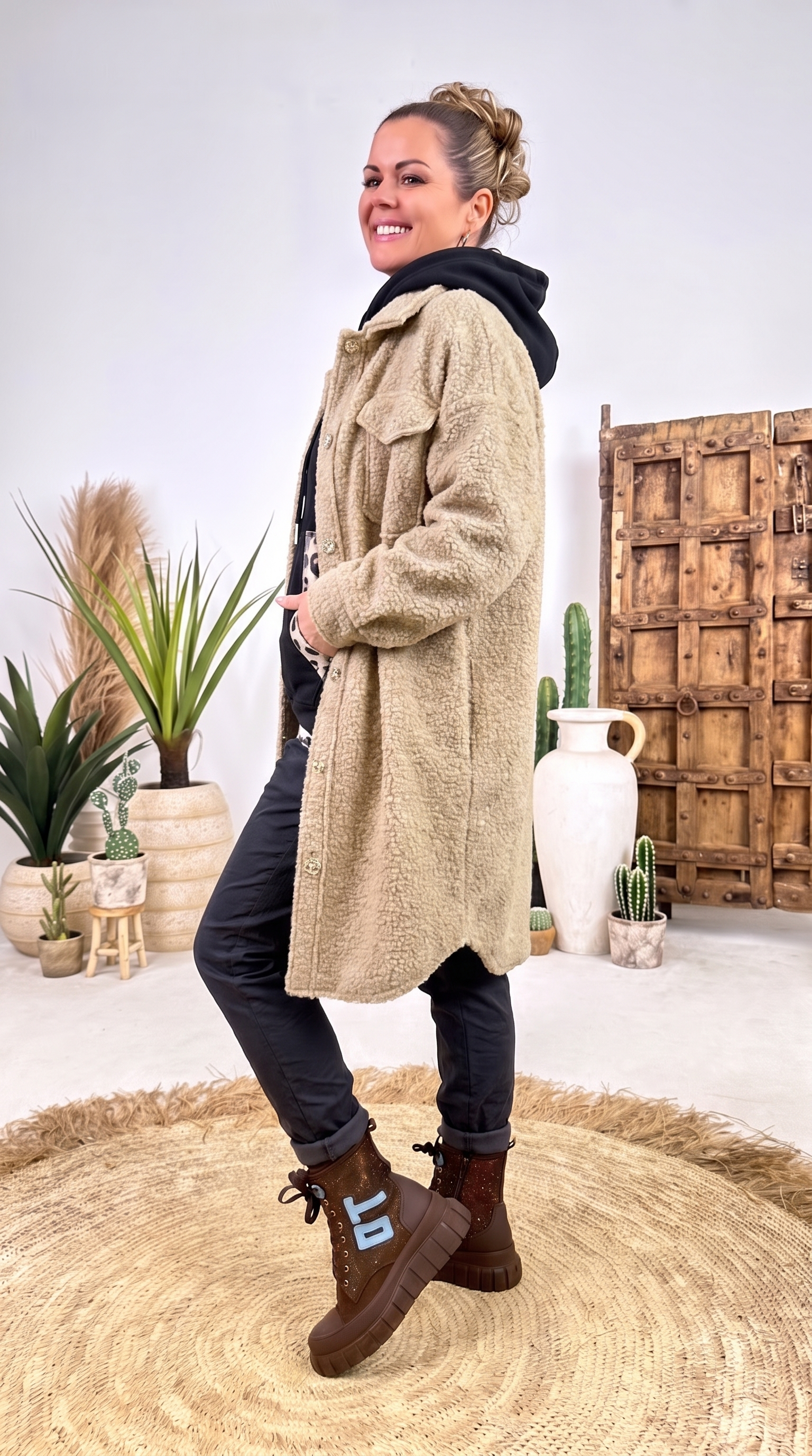 Mantel Boucle Luxe *Camel*