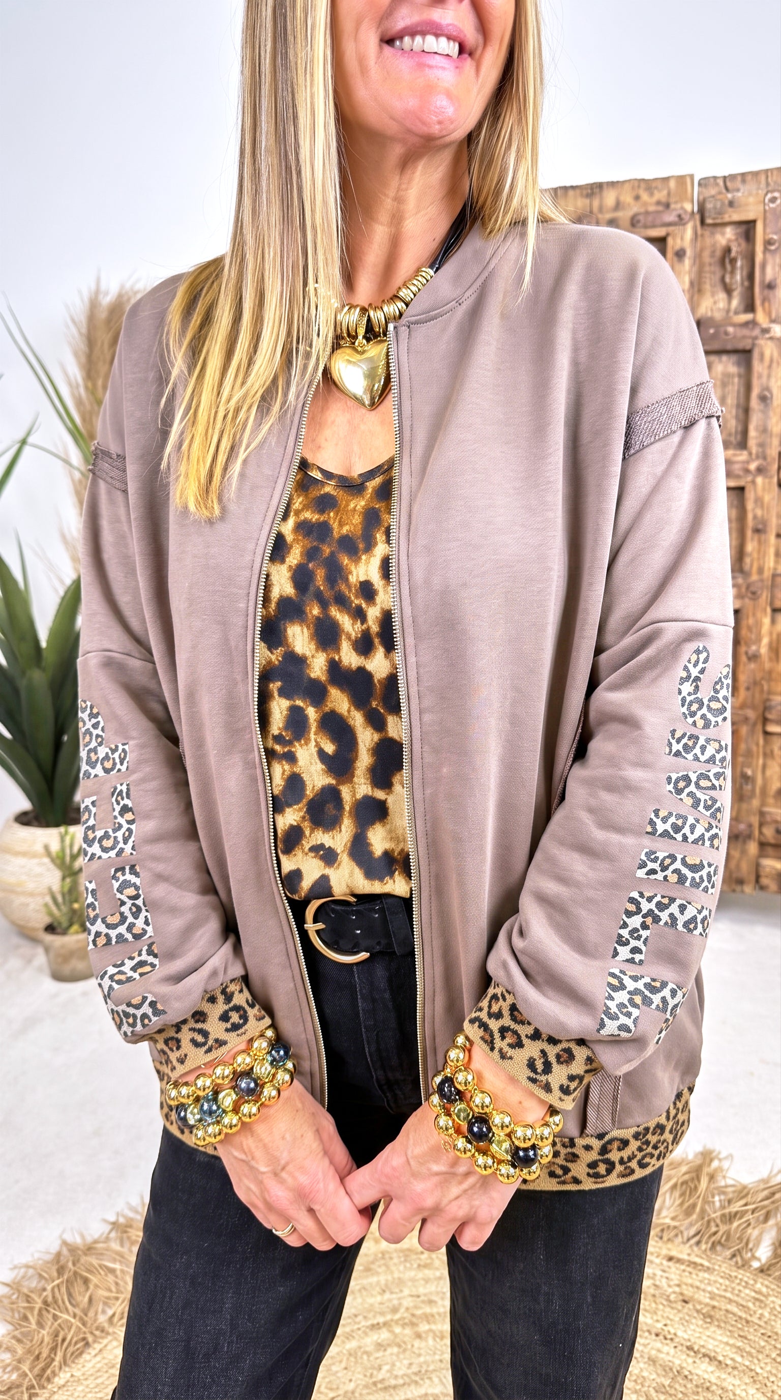Sweatjacke Copper Trail *Taupe*