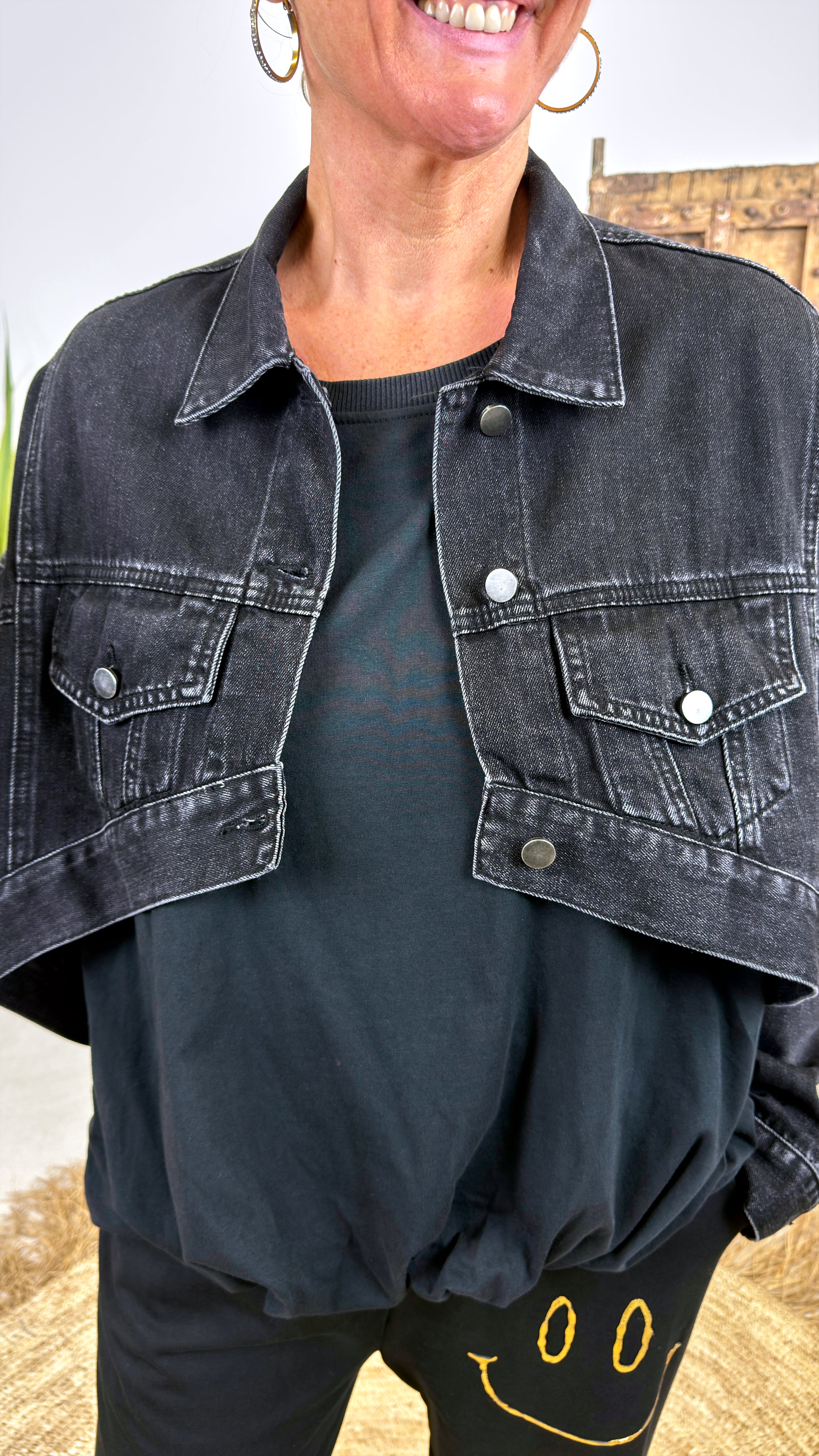 Jeansjacke Anvil *Schwarz*