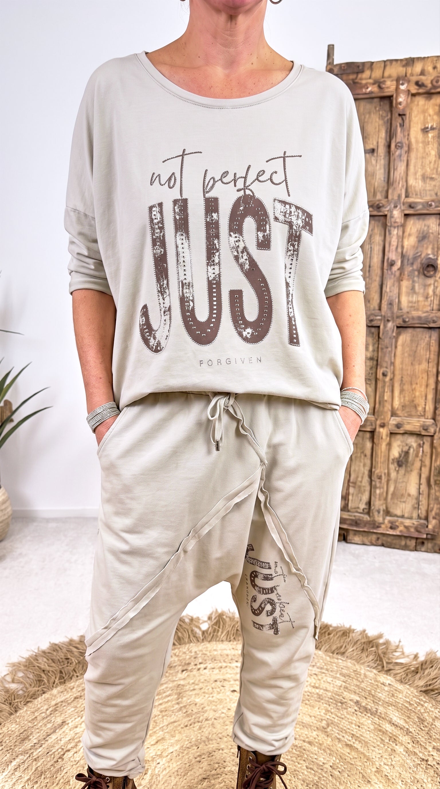 Langarmshirt Just Casual *Beige*