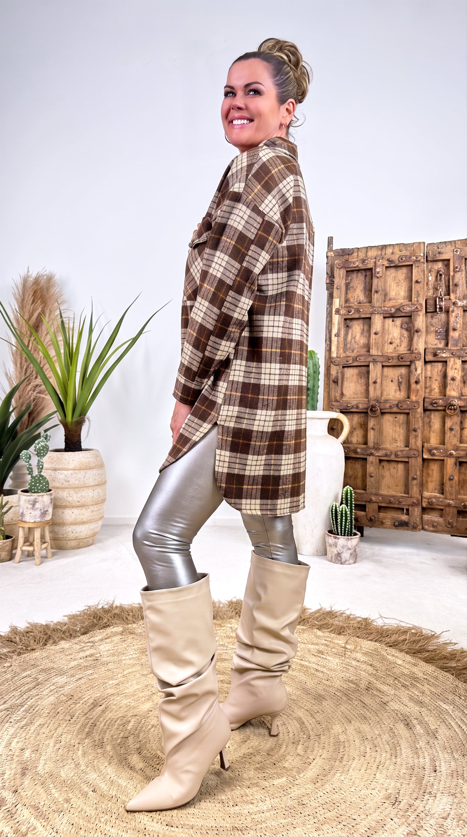 Leggins Leather Luxe *Silber*