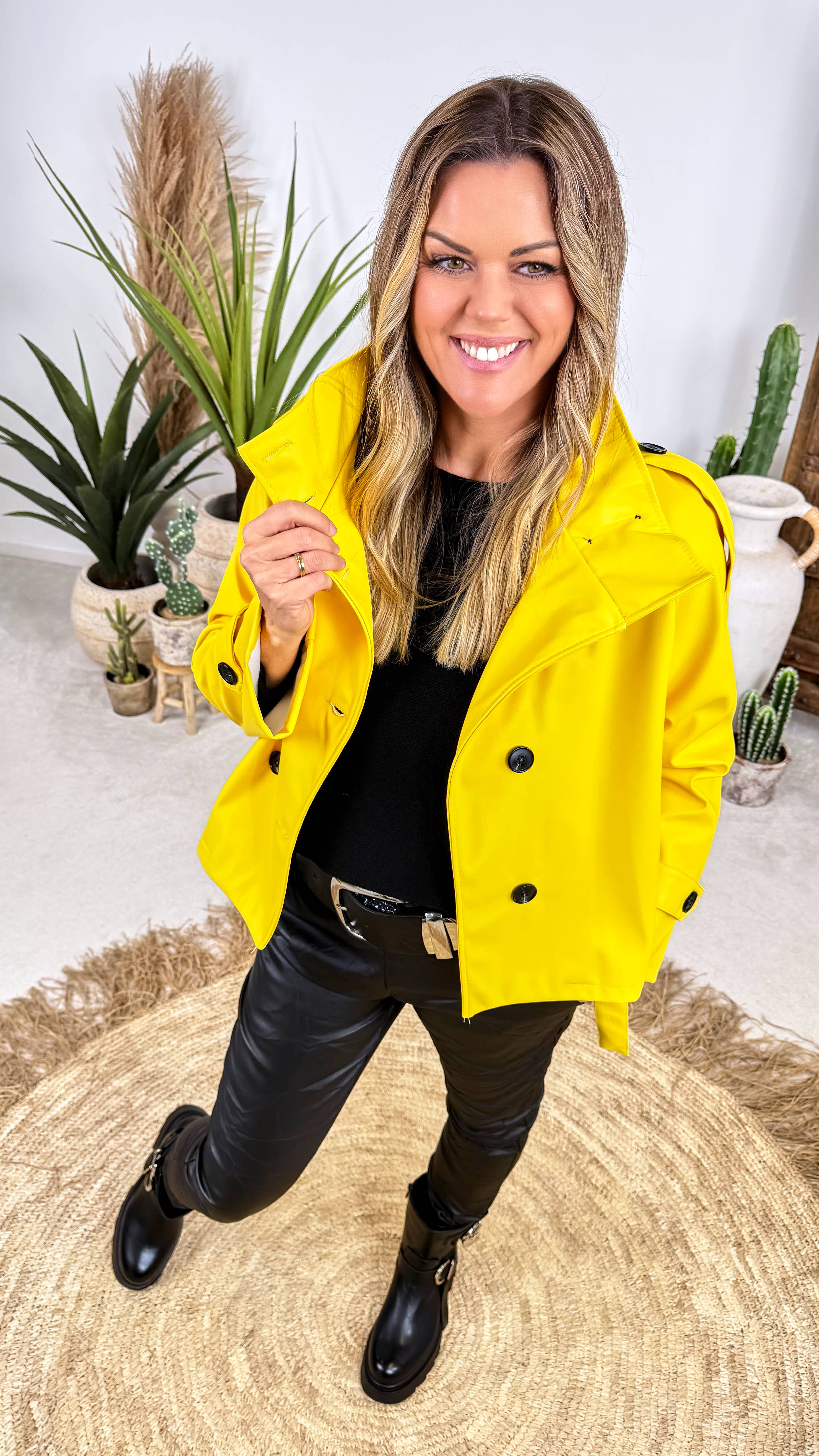 Kurzer Trenchcoat Archipel *Gelb*