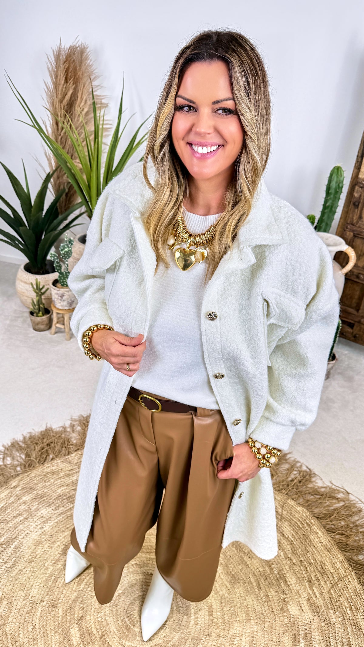 Mantel Boucle Luxe *Weiß* - Power of Princess
