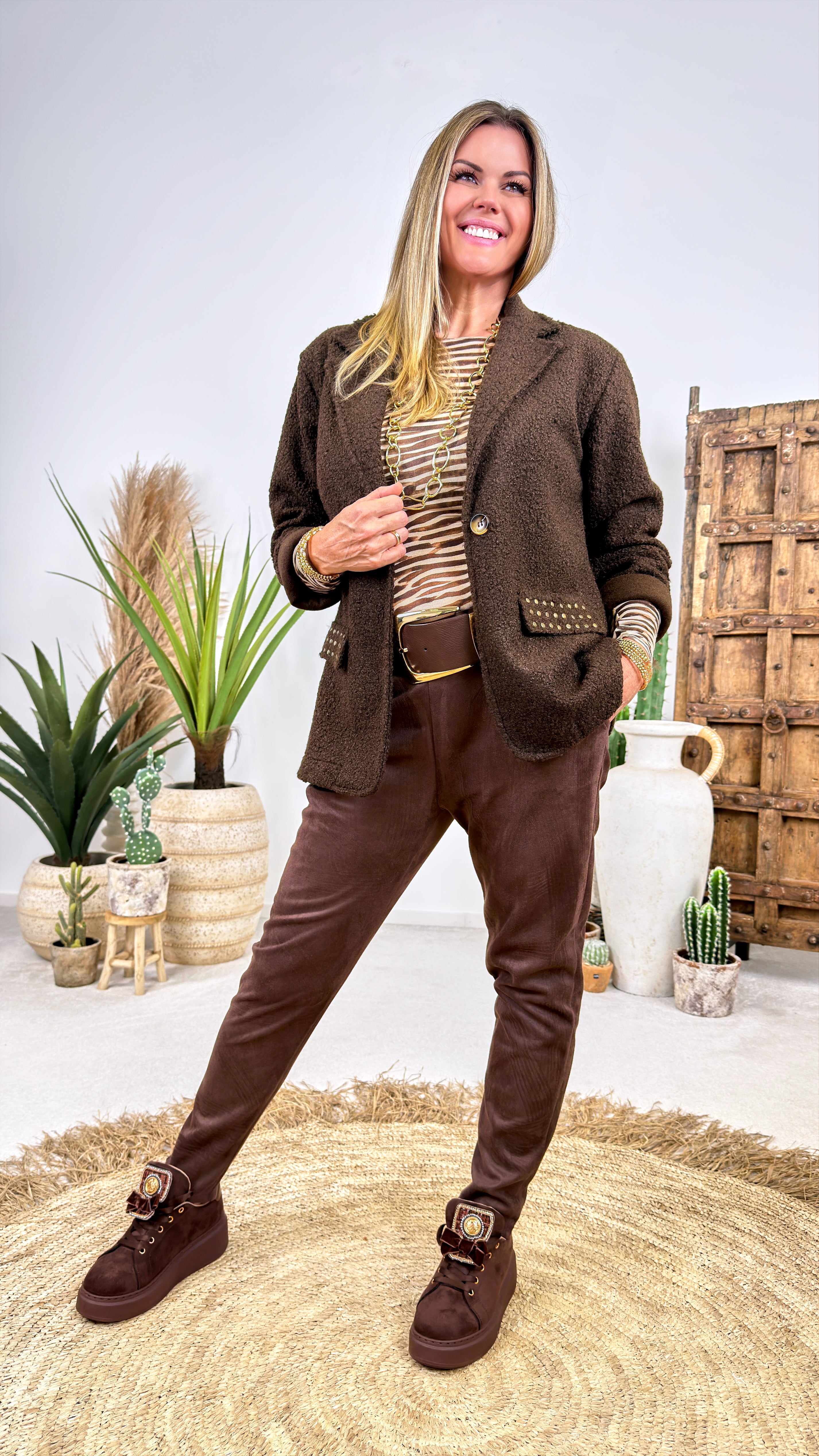 Jogpants Velour Drift  *Schoko*