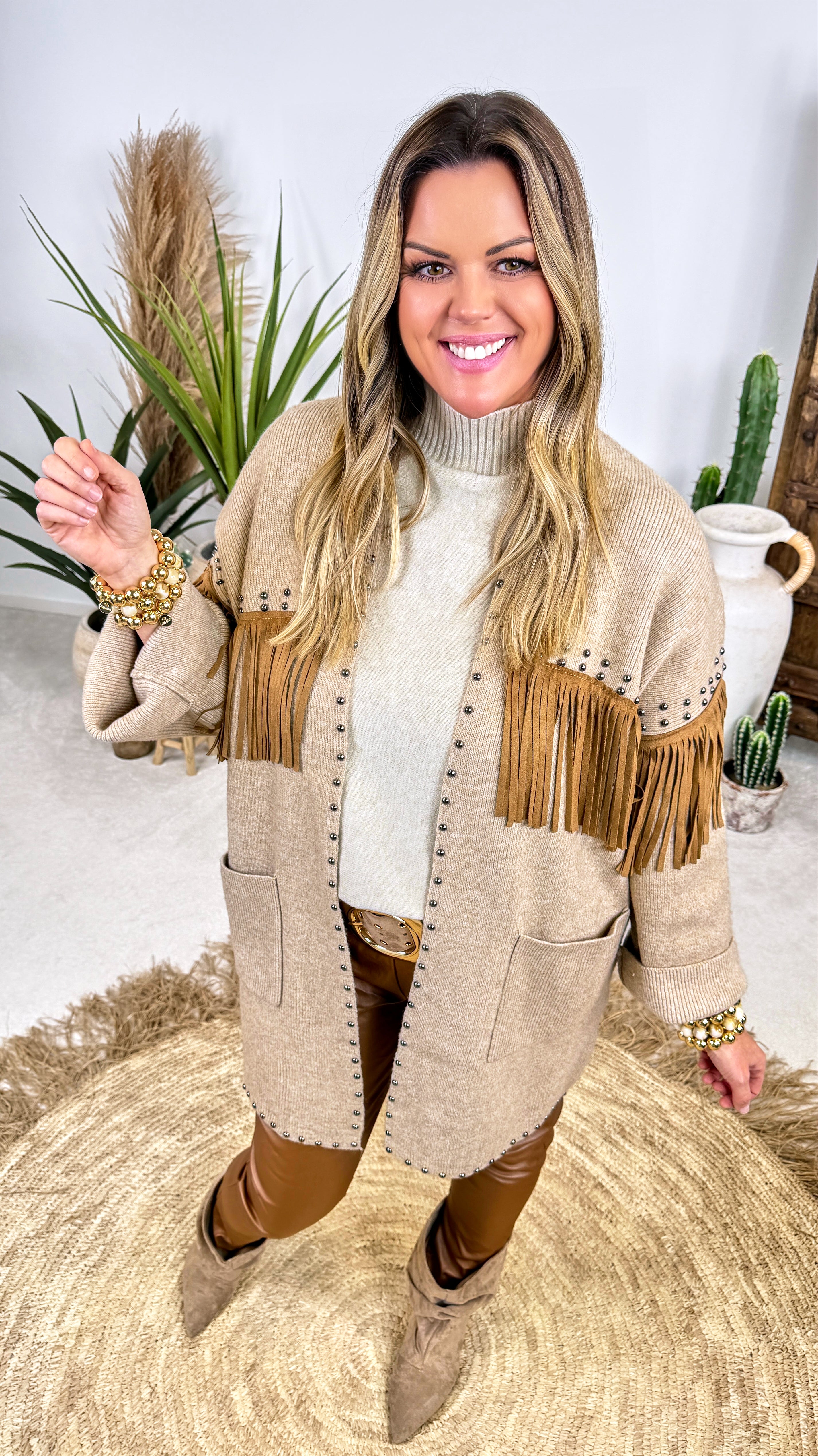 Strickjacke Fringe Orbit