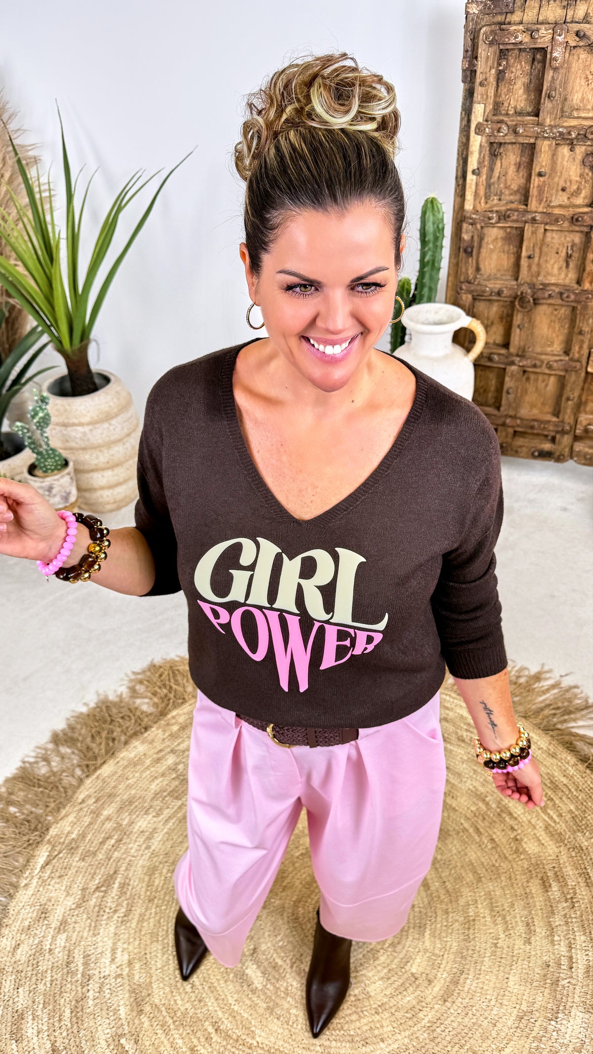 Pullover Girl Power *Schoko*