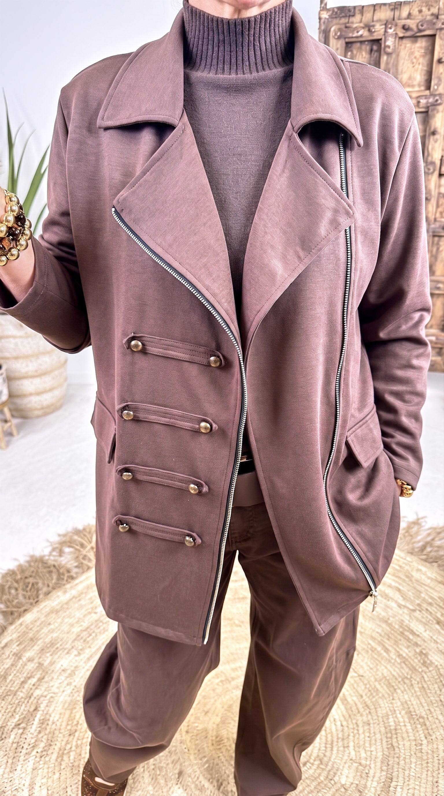 Sweatjacke Sol Levante *Schoko*