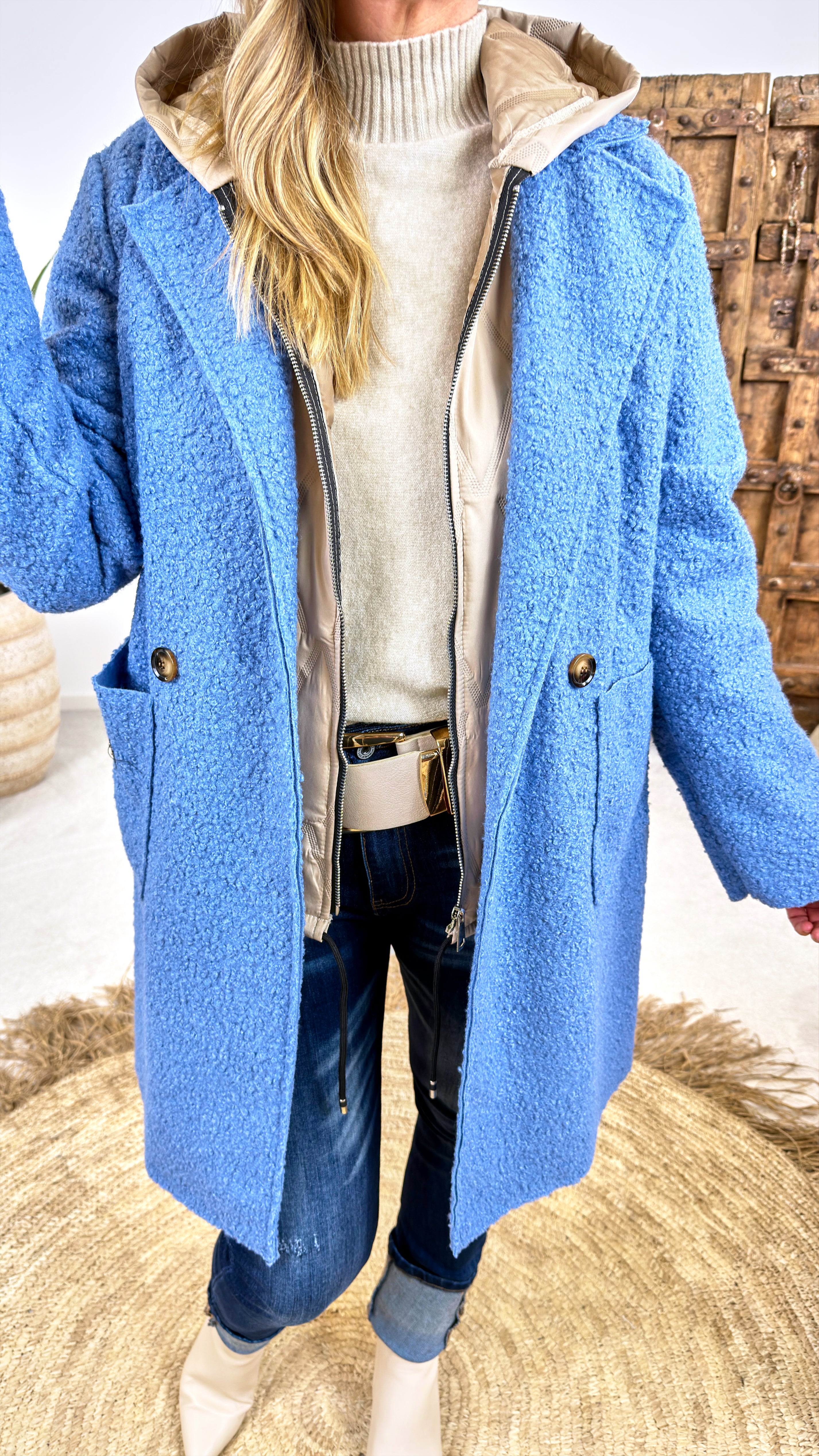 Boucle Mantel Nadir *Hellblau*