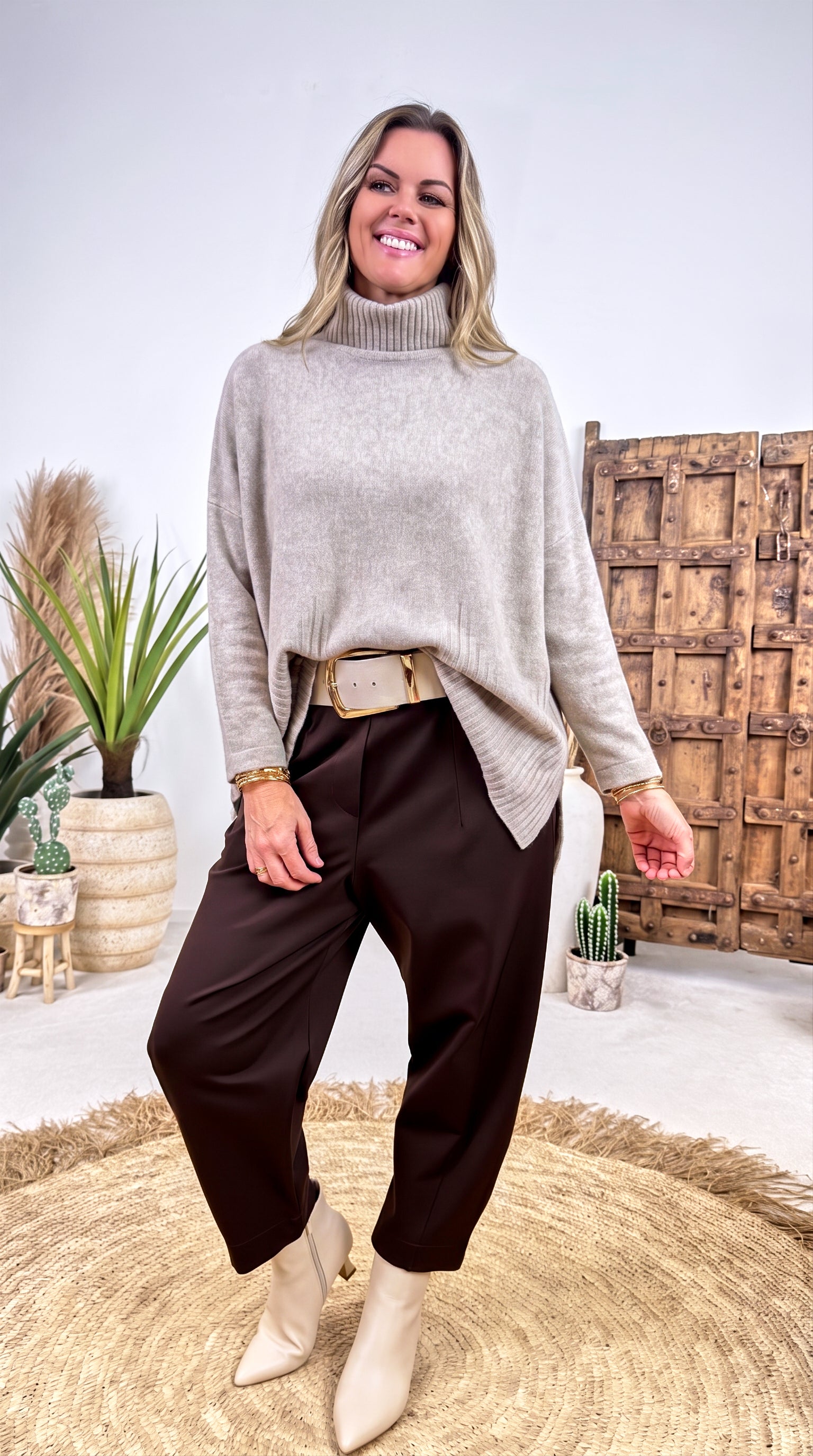 Rollkragenpullover Frostholm *Taupe*