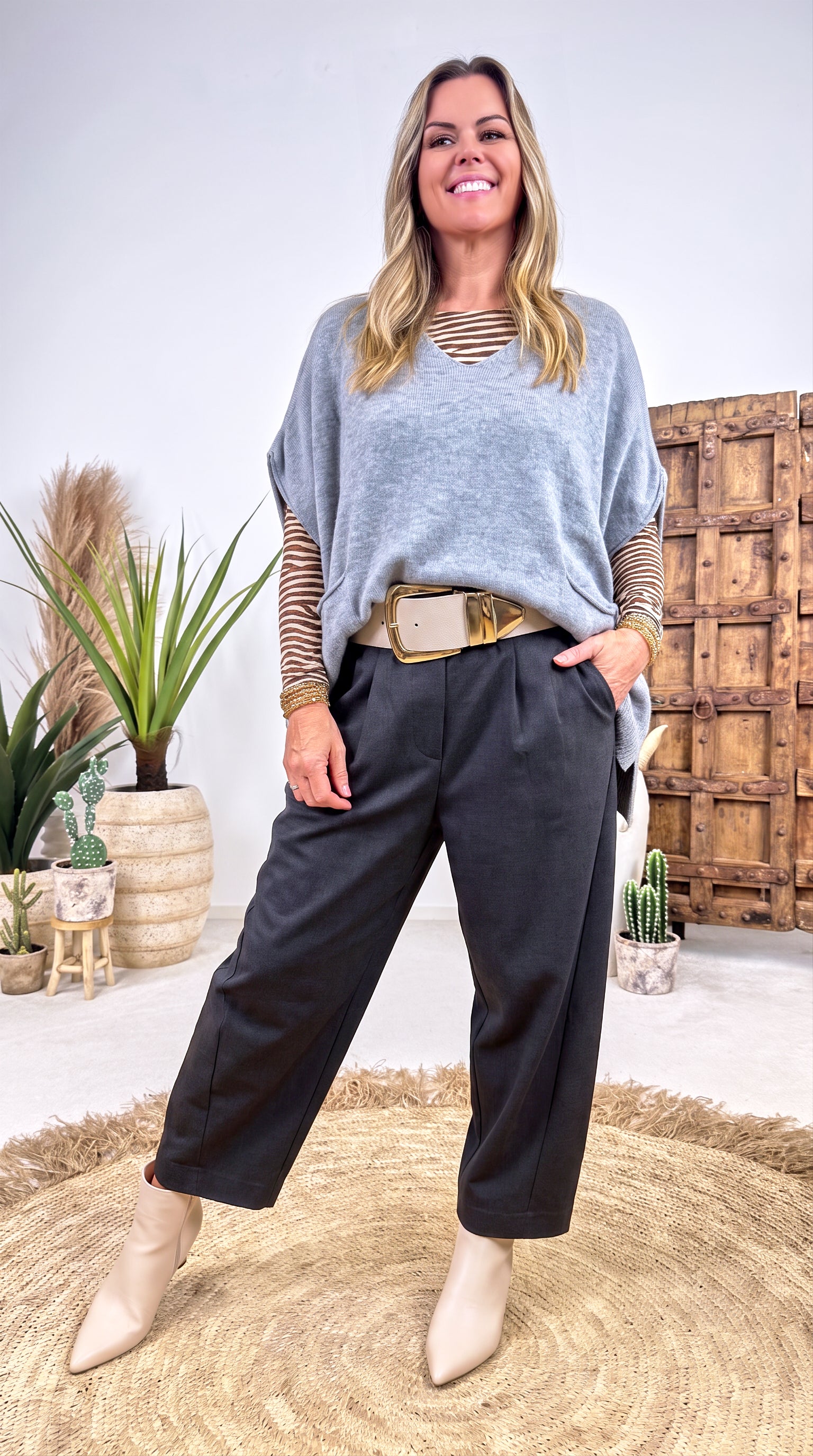 Oversized-Pullunder Nara Dusk *Grau*