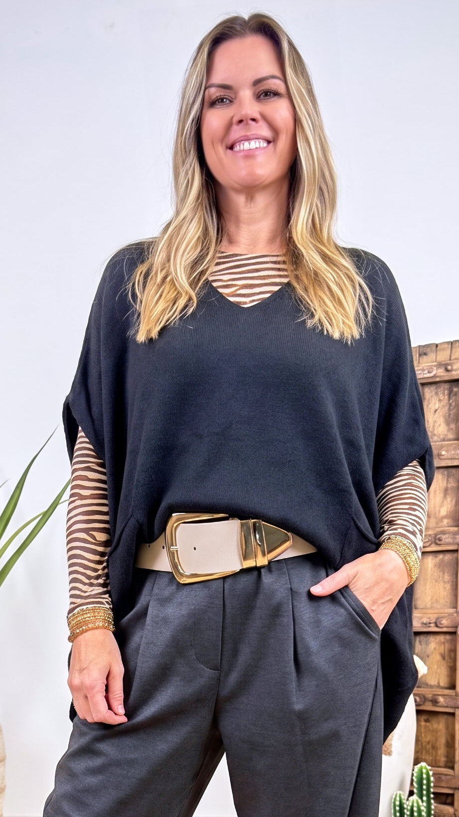 Oversized-Pullunder Nara Dusk *Schwarz*